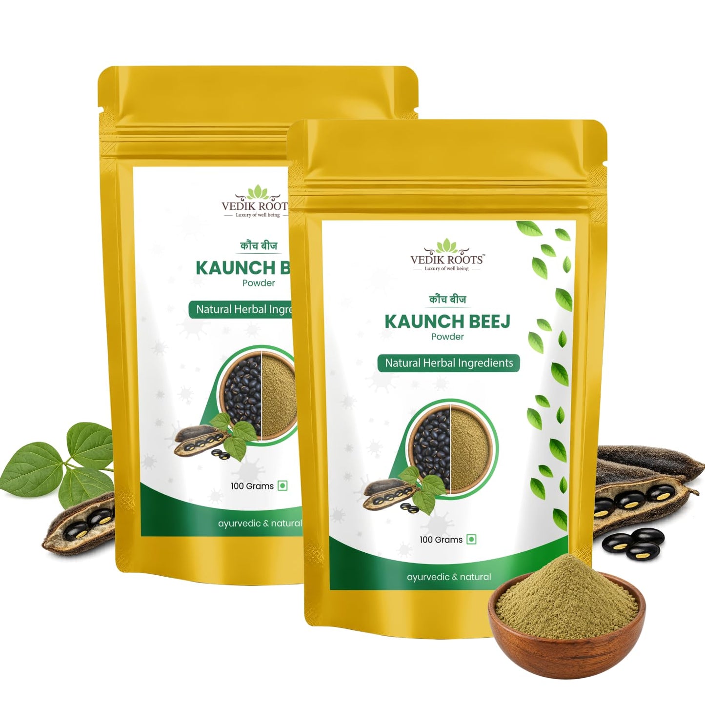 VEDIKROOTS Kaunch Beej Powder 100 g