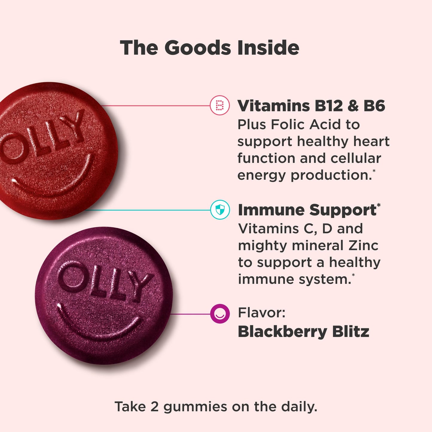 OLLY Men's Multi Gummies Gummy, 90 Count