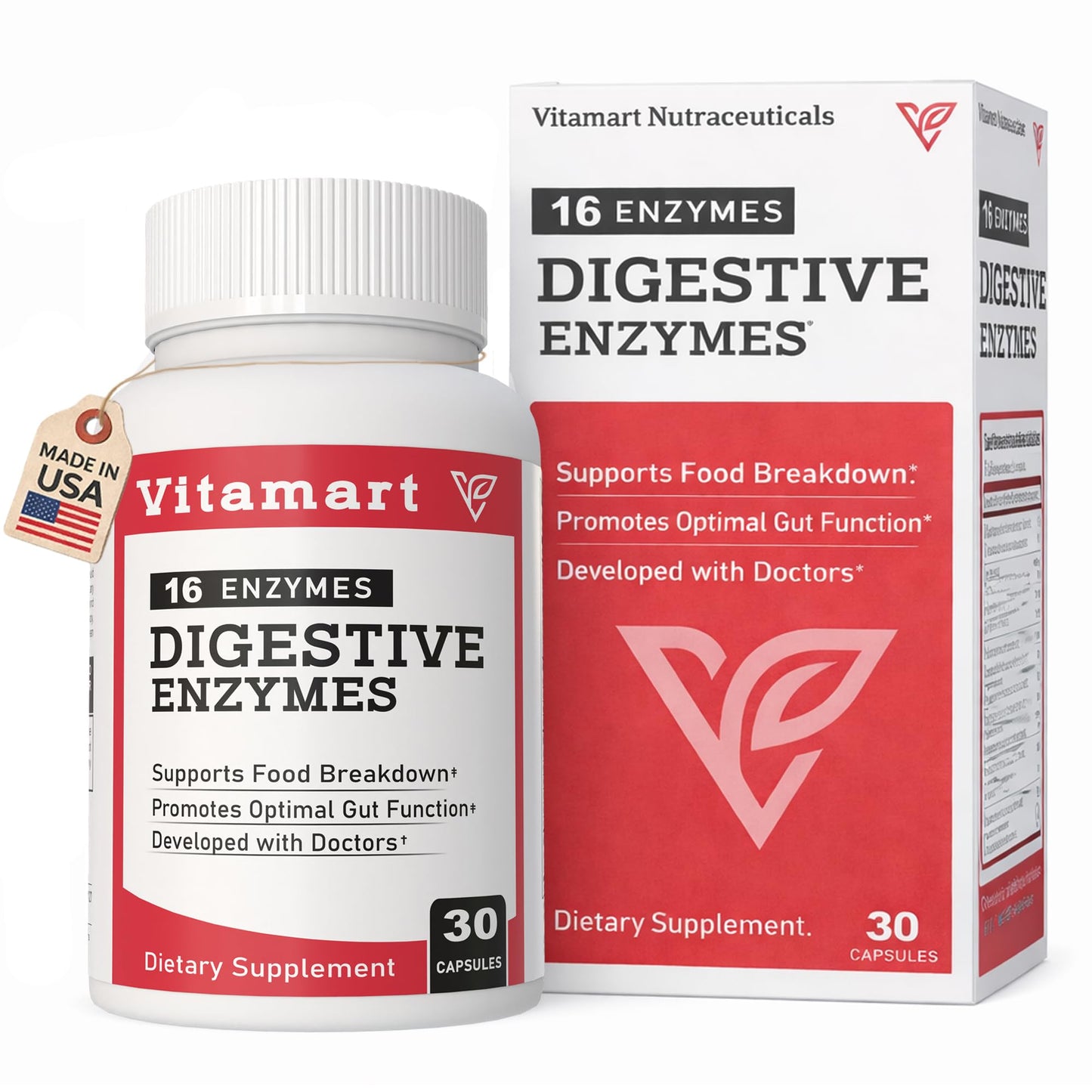 Vitamart Digestive Enzymes for Women & Men 30 Capsules