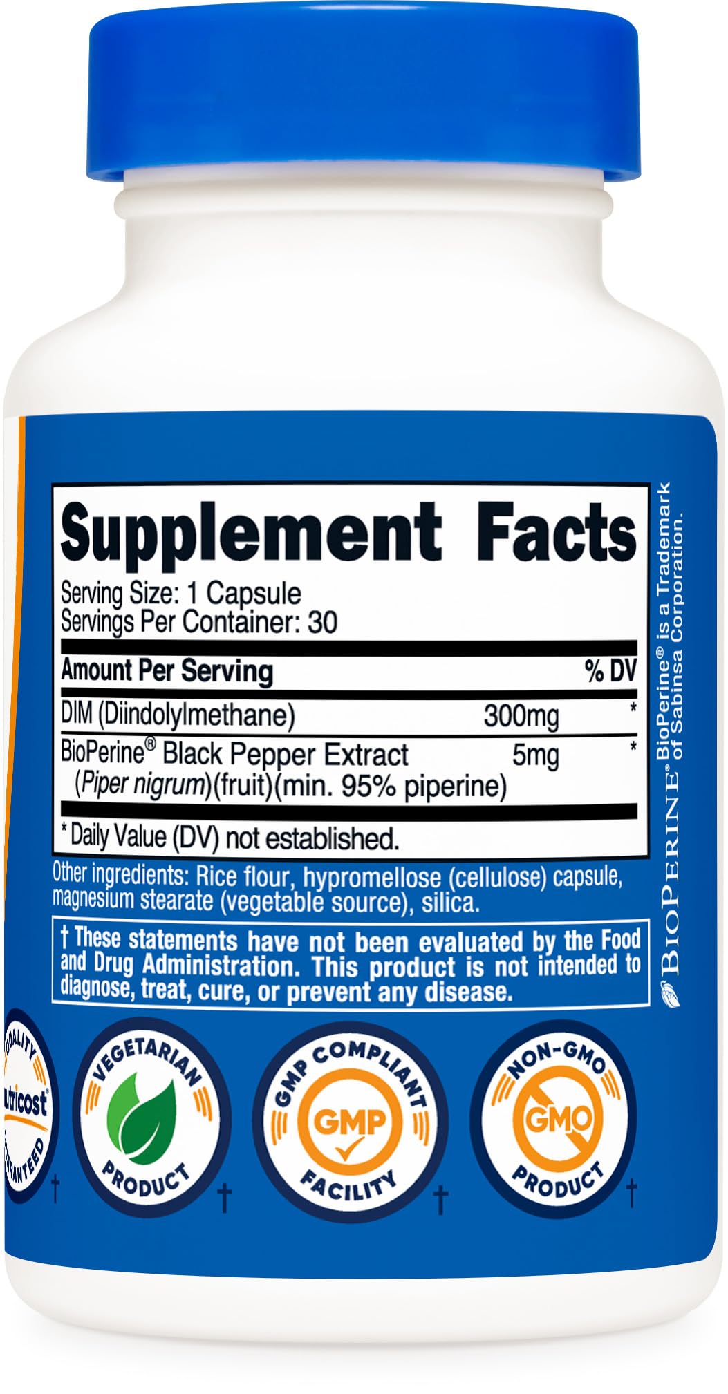 Nutricost DIM Diindolylmethane 300mg Capsule 30 Count