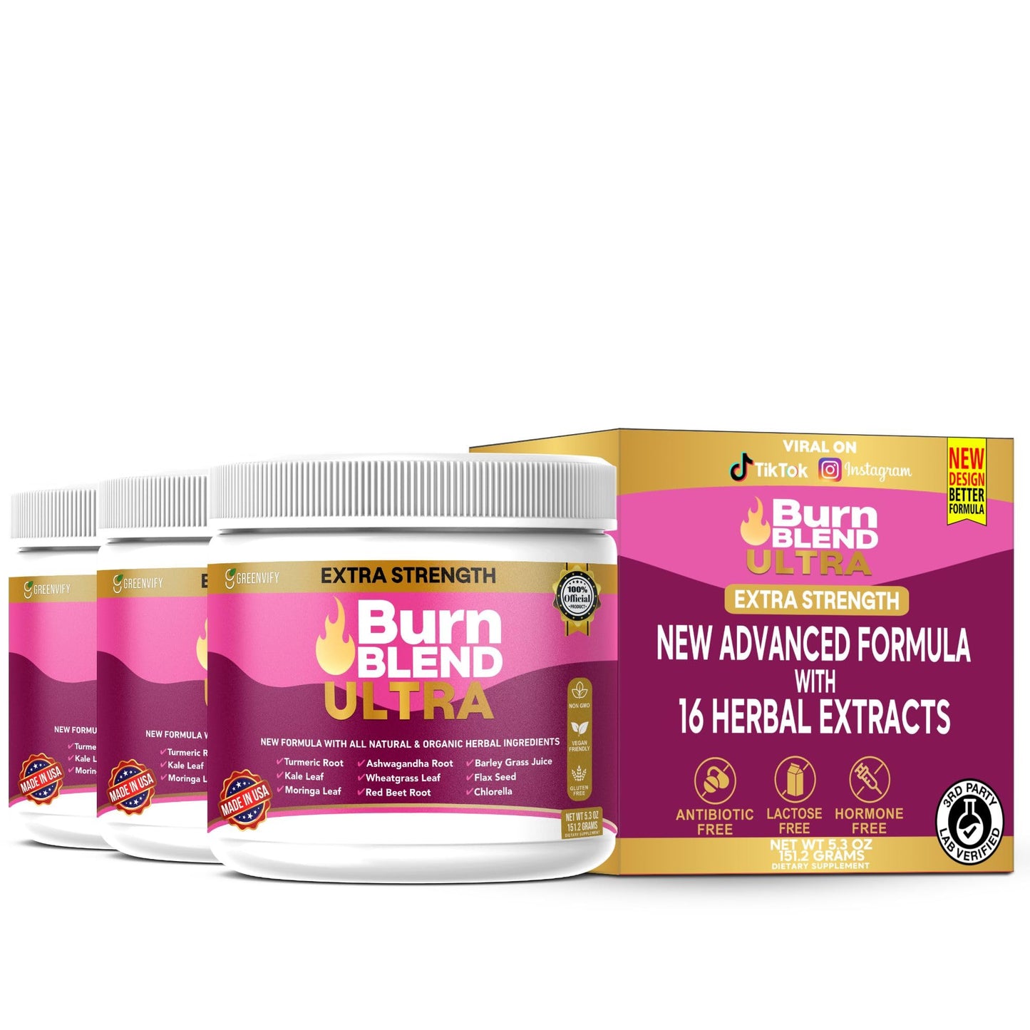 GREENVIFY Extra Strength Burn Blend Capsules, 60 Capsules