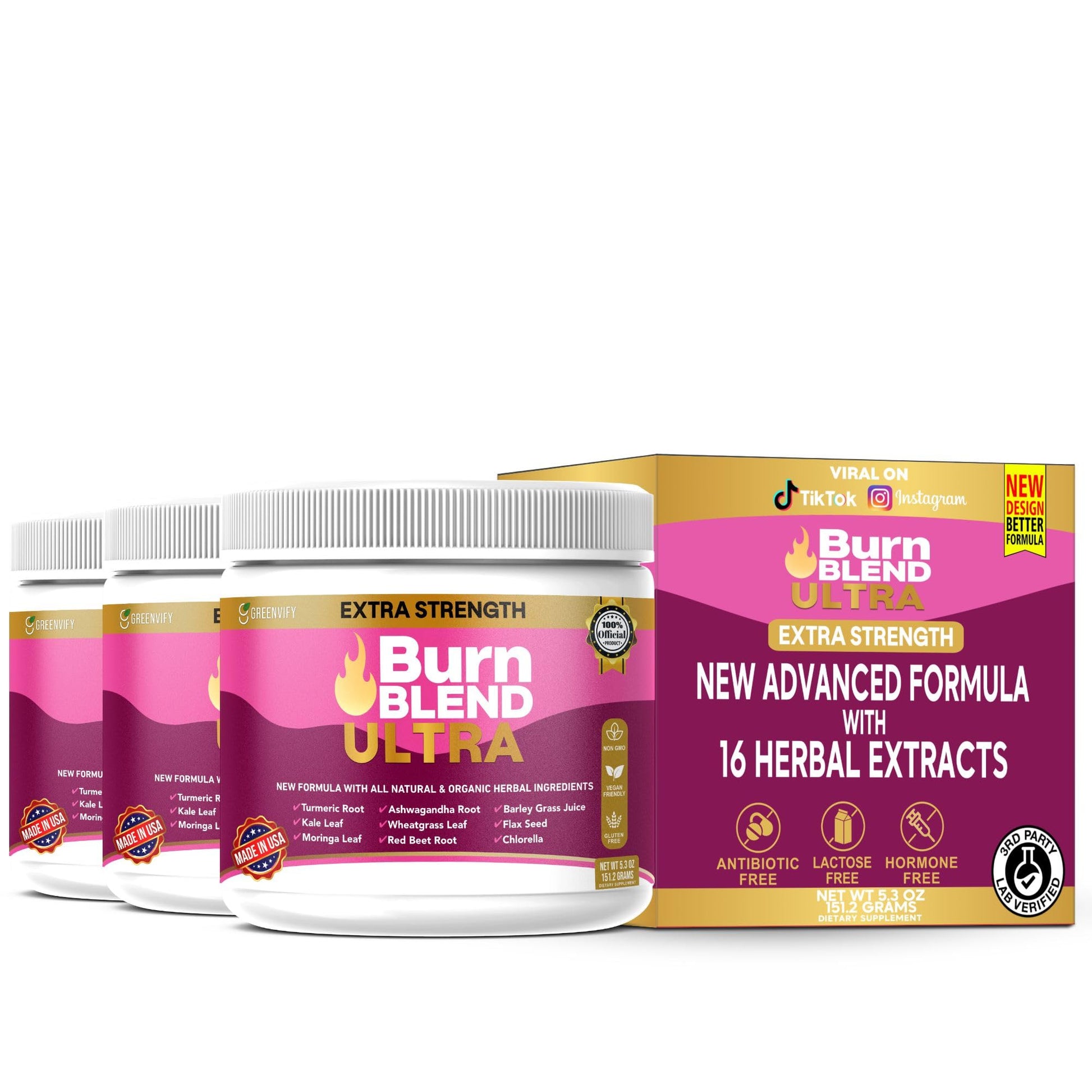 GREENVIFY Extra Strength Burn Blend Capsules, 60 Capsules