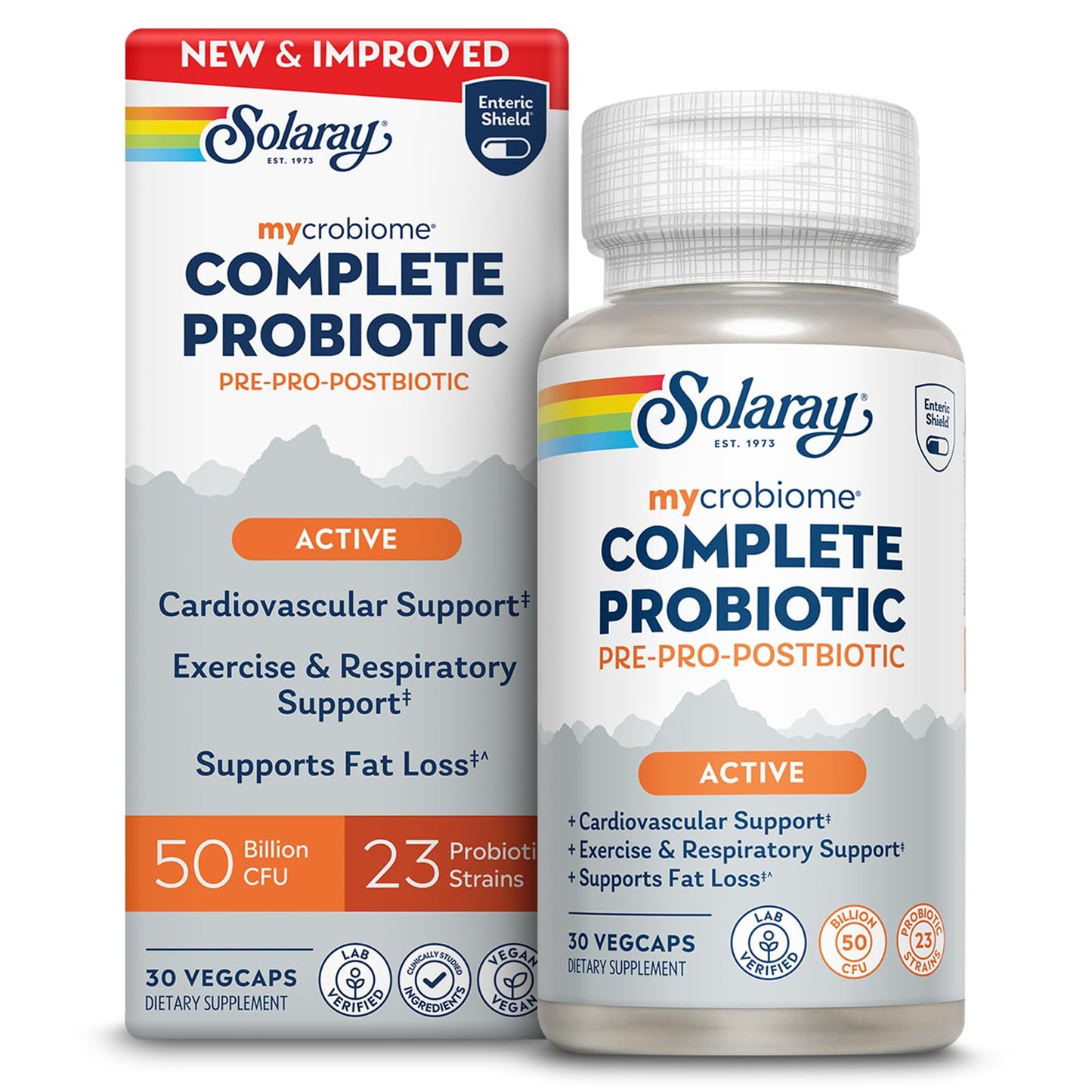 Solaray Mycrobiome Complete Probiotics Active Formula Capsules, 30