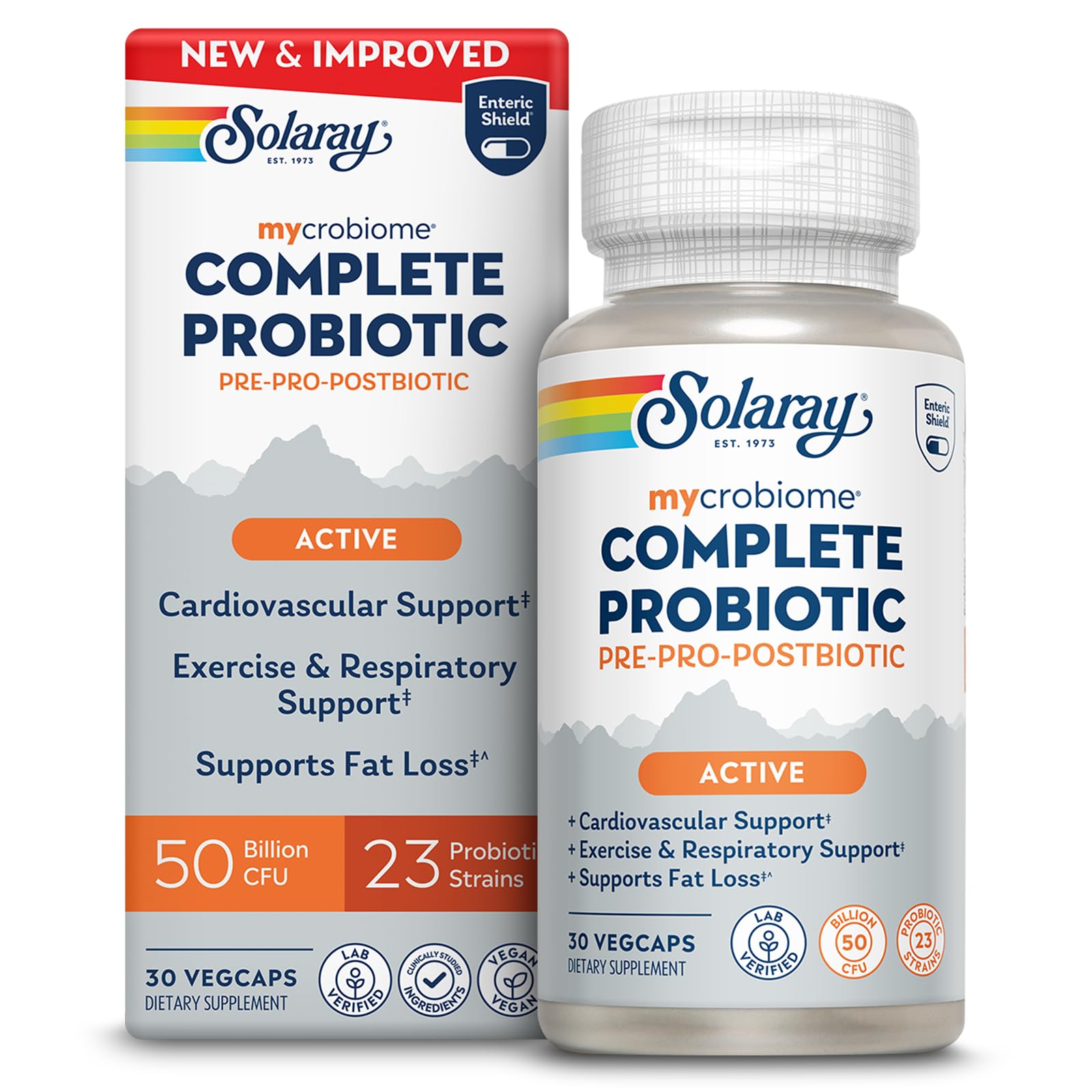 Solaray Mycrobiome Complete Probiotics Active Formula Capsules, 30