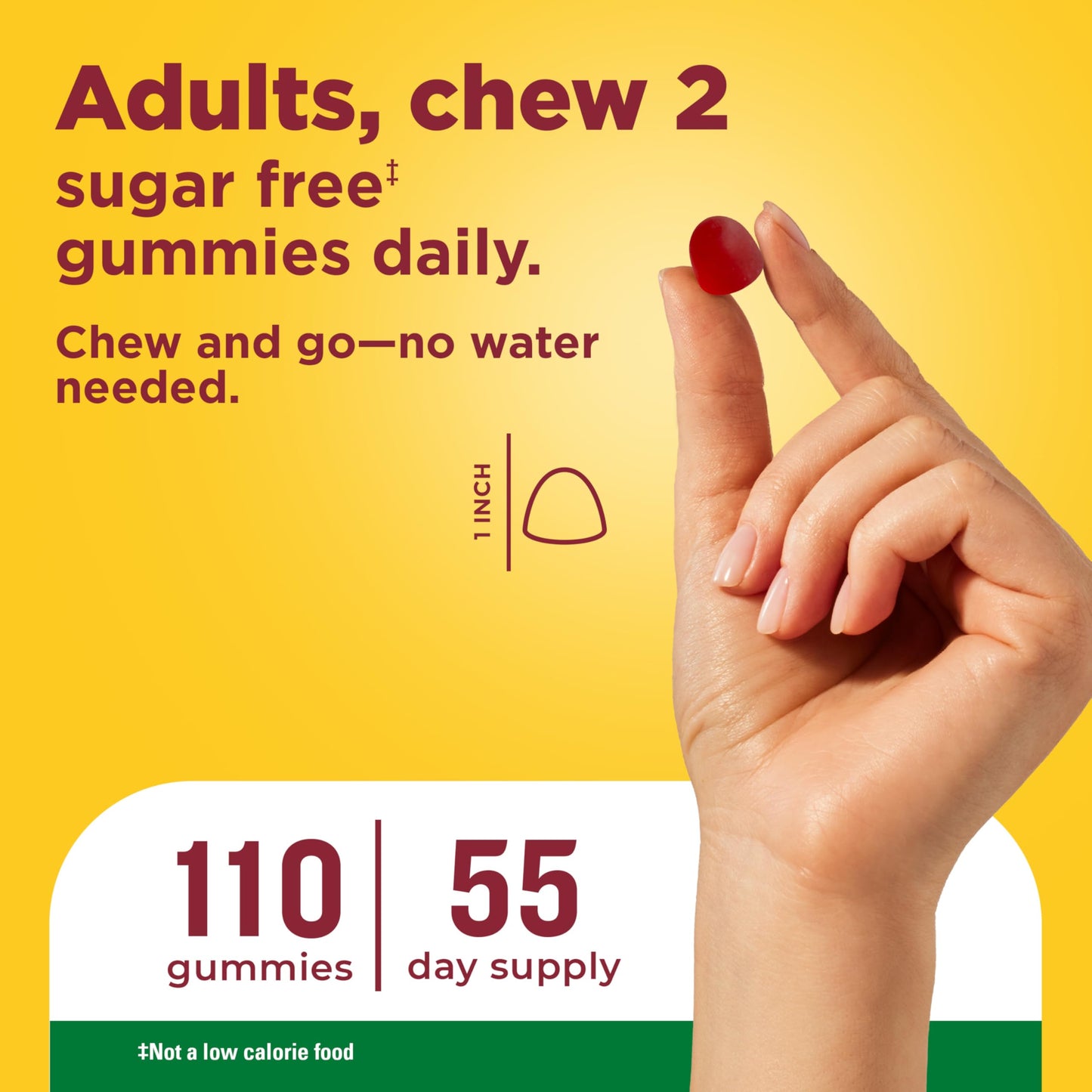 Nature Made Vitamin B12 Gummies, 1000 mcg per Serving, Zero Sugar, Energy Metabolism Support, Aspartame Free, 110 Gummies