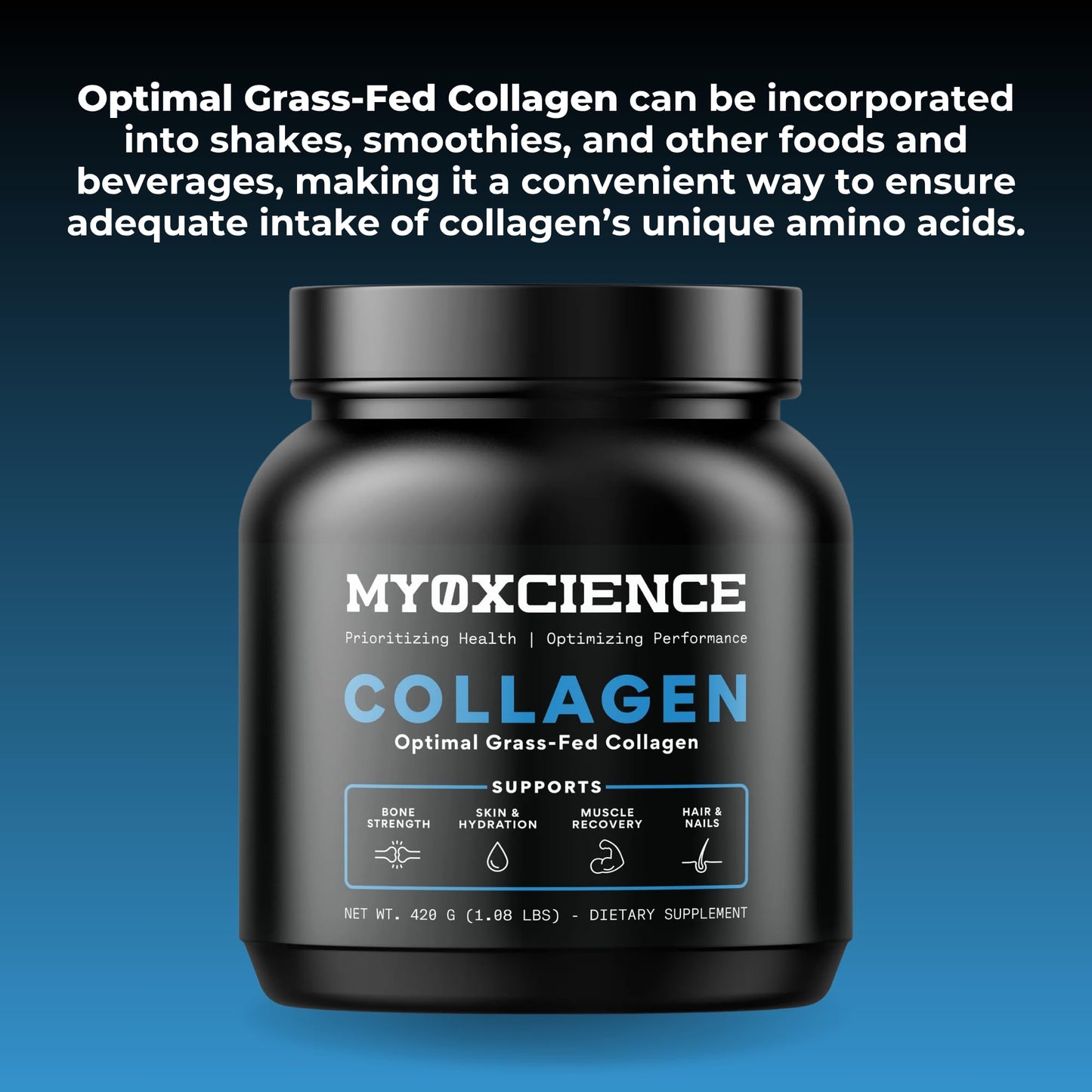 MYOXCIENCE Optimal Grass-Fed Collagen Capsule, 13.75 Capsules