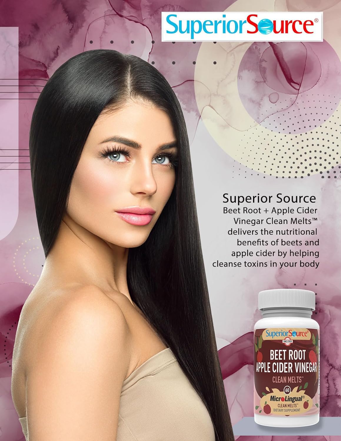 Superior Source Beet Root & Apple Cider Vinegar Clean Melts 120 Tablets