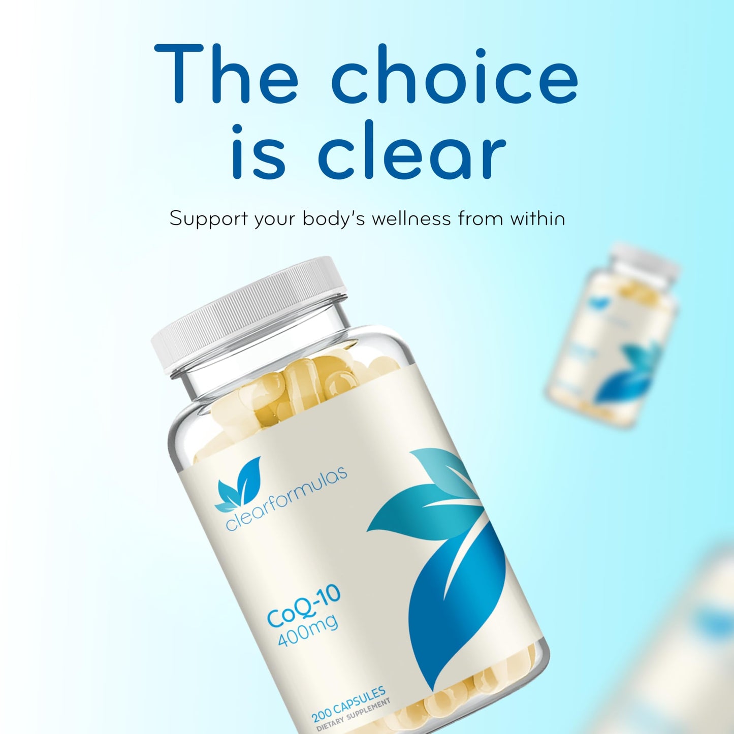 Clear Formulas CoQ10 400mg Capsules, 200 Capsules