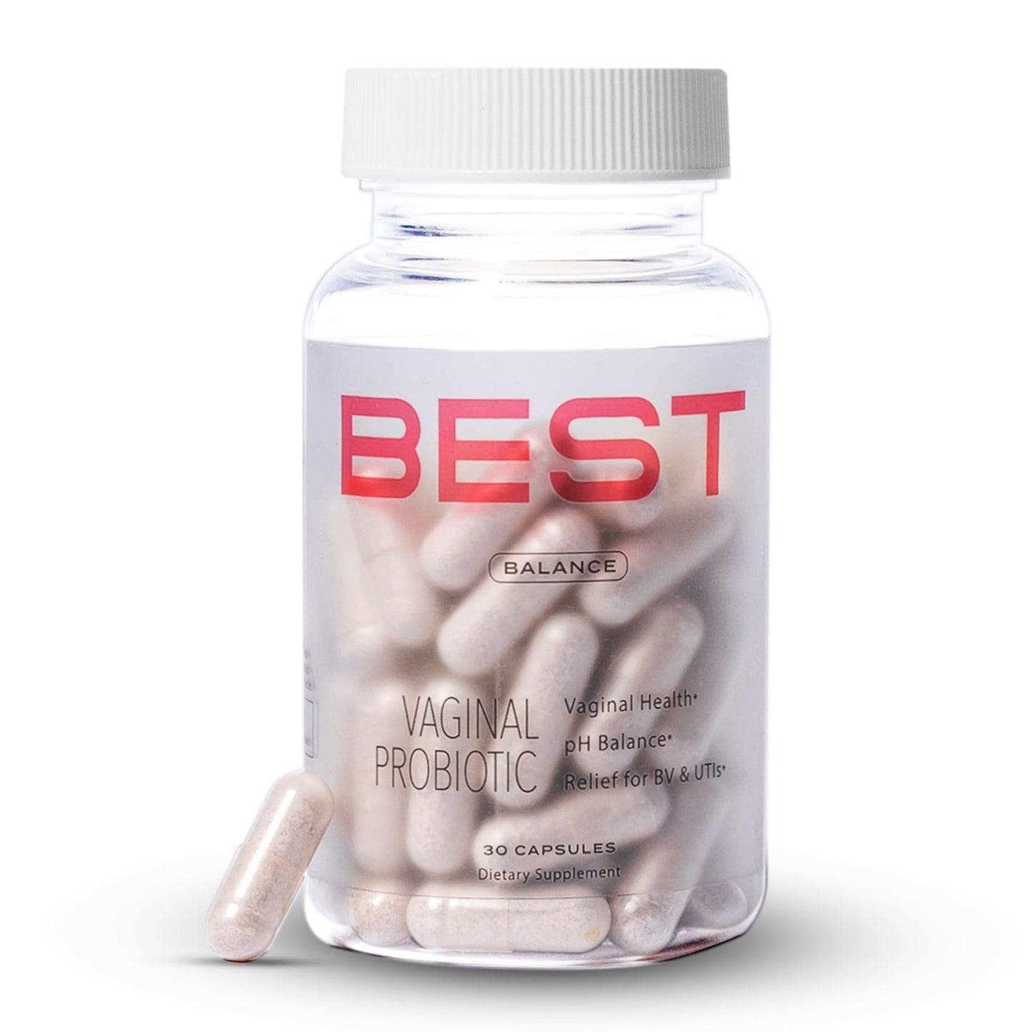 BEST Supplements Best Vaginal Probiotics for Women, Probiotics for Women Vaginal Health - pH Balance with 4 Lactobacillus Probiotic for Woman, Urinary Health Support, Clinically Proven Cranberry Blend, 30 Capsules