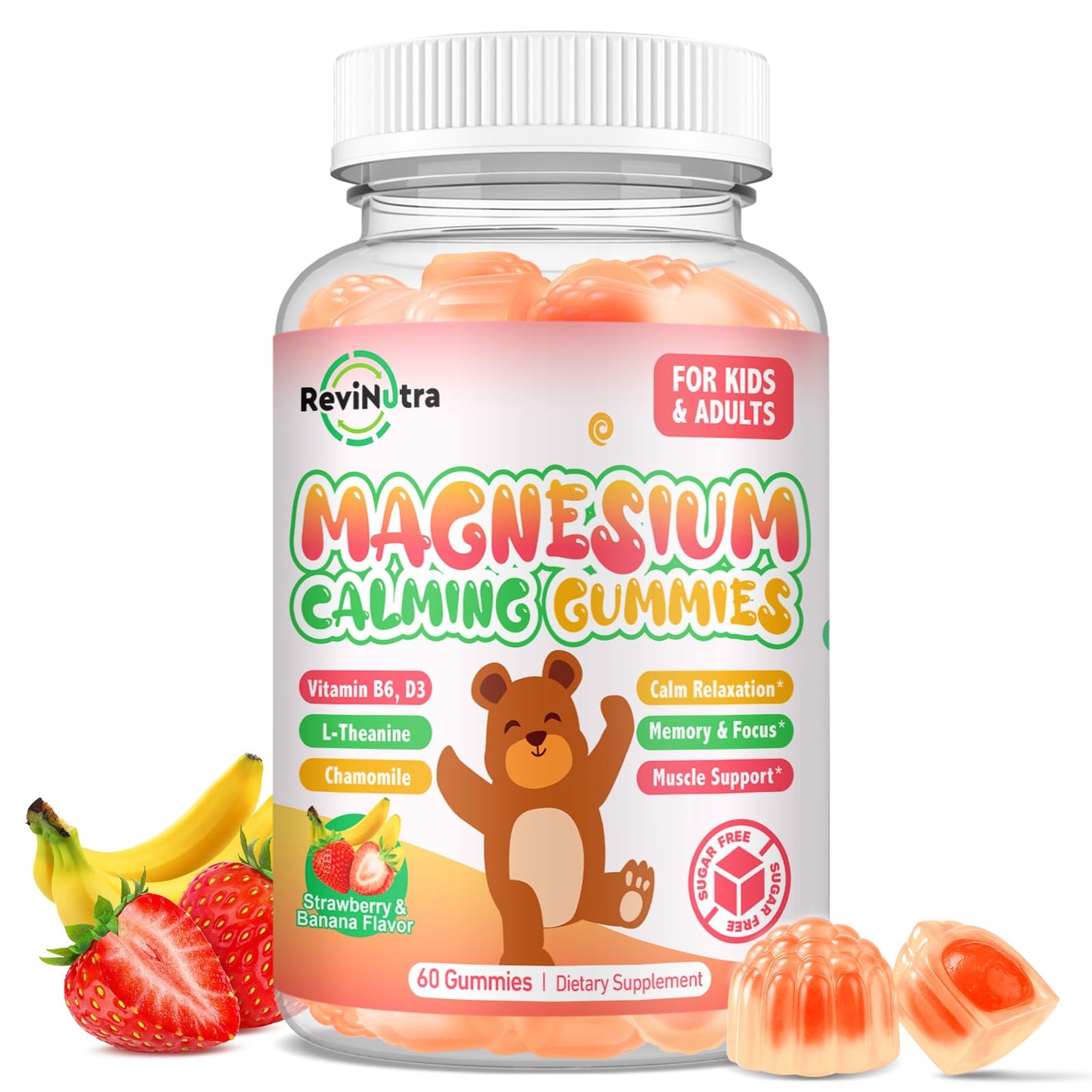 ReviNutra Magnesium Glycinate Gummies 60 Count