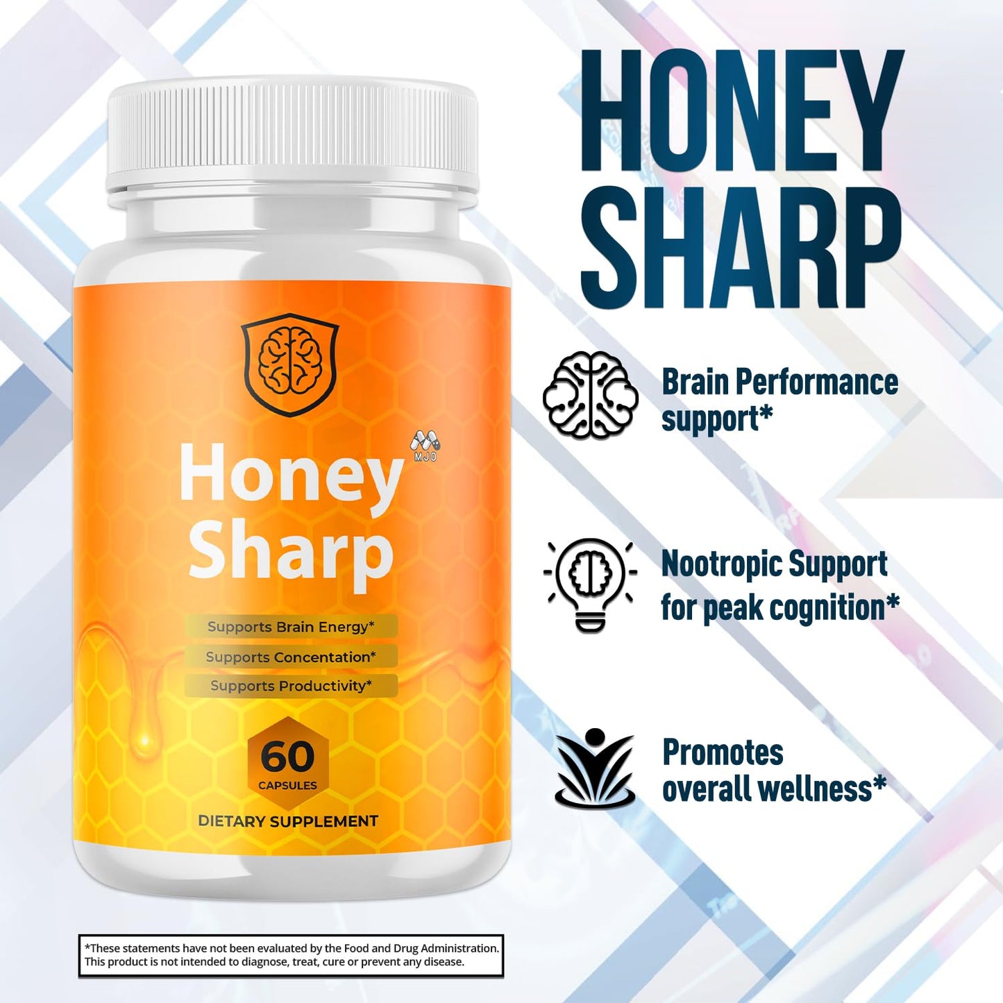 MJO Honey Sharp Capsules, 120 Capsules