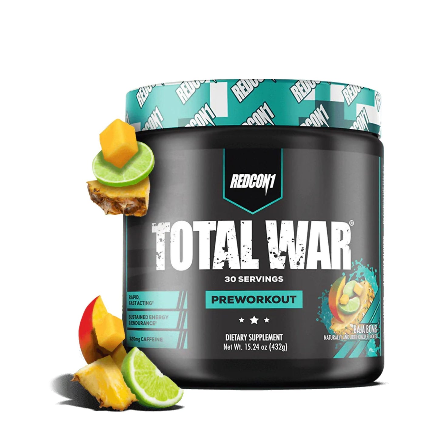 REDCON1 Total War Pre Workout Baja Bomb, Powder, 15.66 Ounce