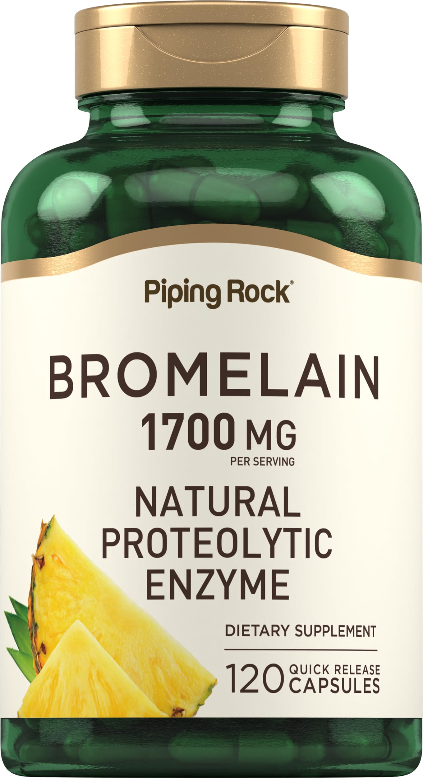 Piping Rock Bromelain Supplement Capsules 120 Count