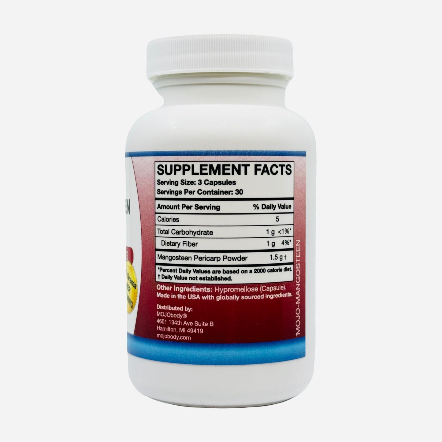 MOJObody Freeze-Dried Mangosteen Pericarp Capsules, 90 Count