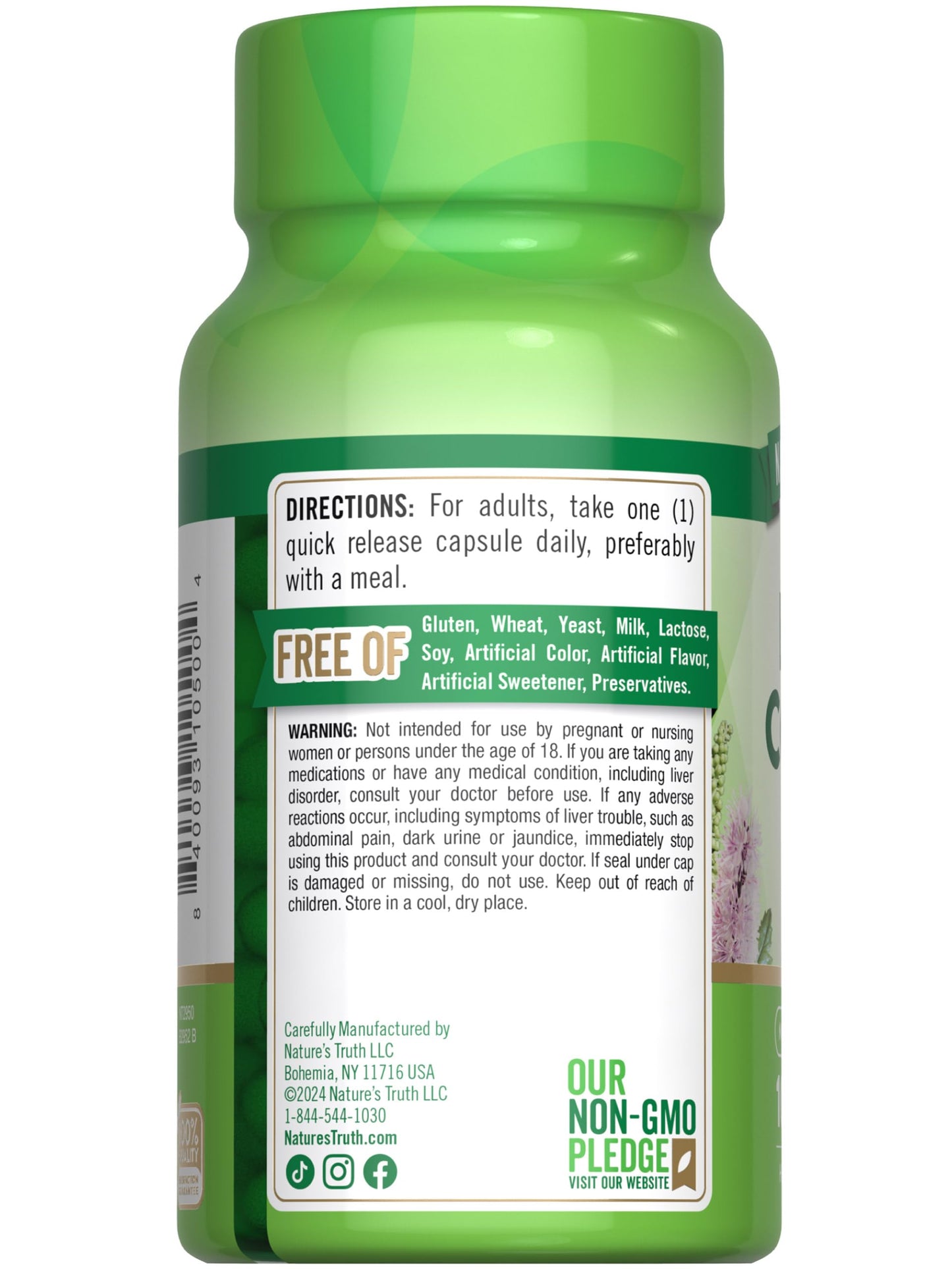 Nature's Truth Black Cohosh Root Extract Capsules, 100 Count