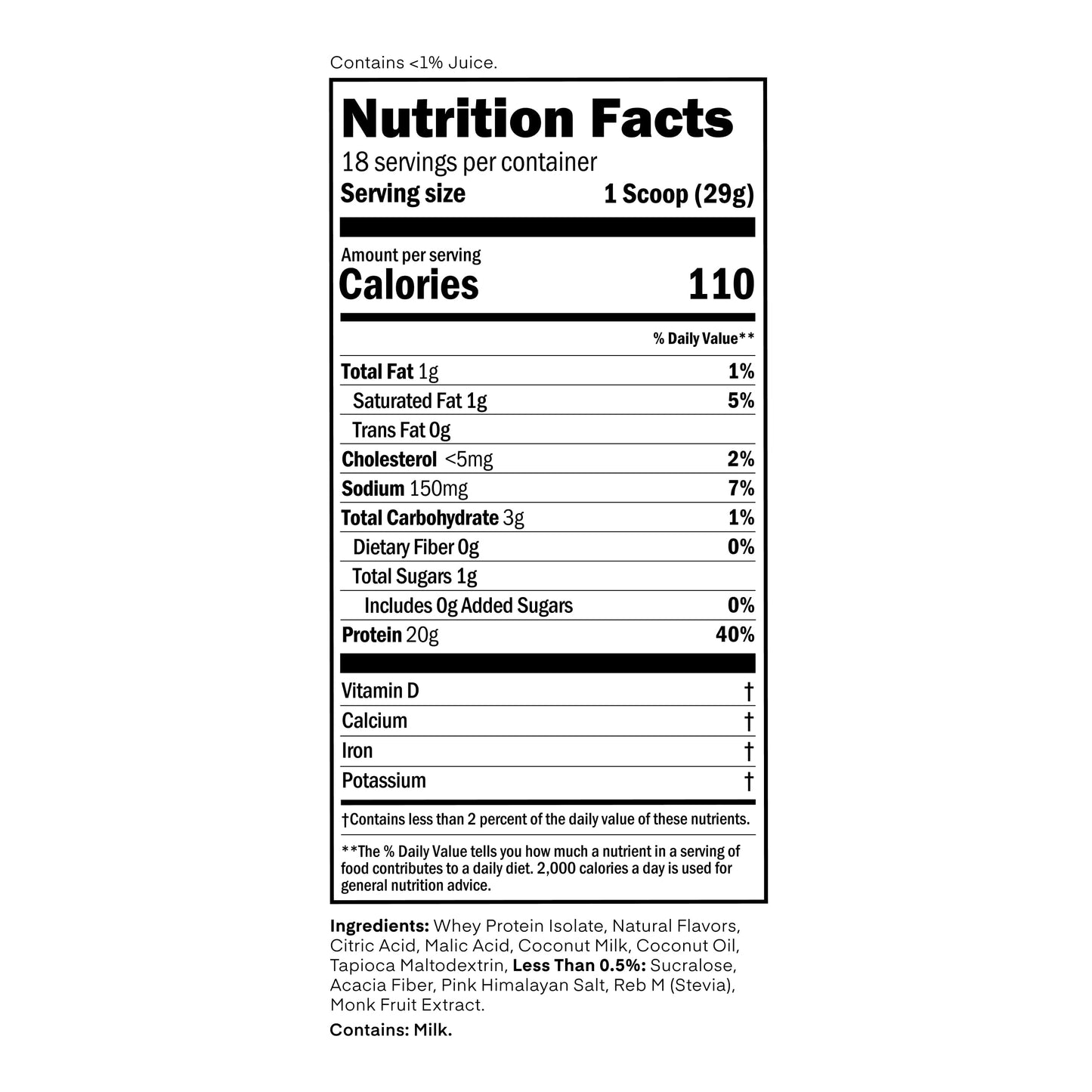 Oath Nutrition Clear Whey Isolate Protein Powder 18 Servings