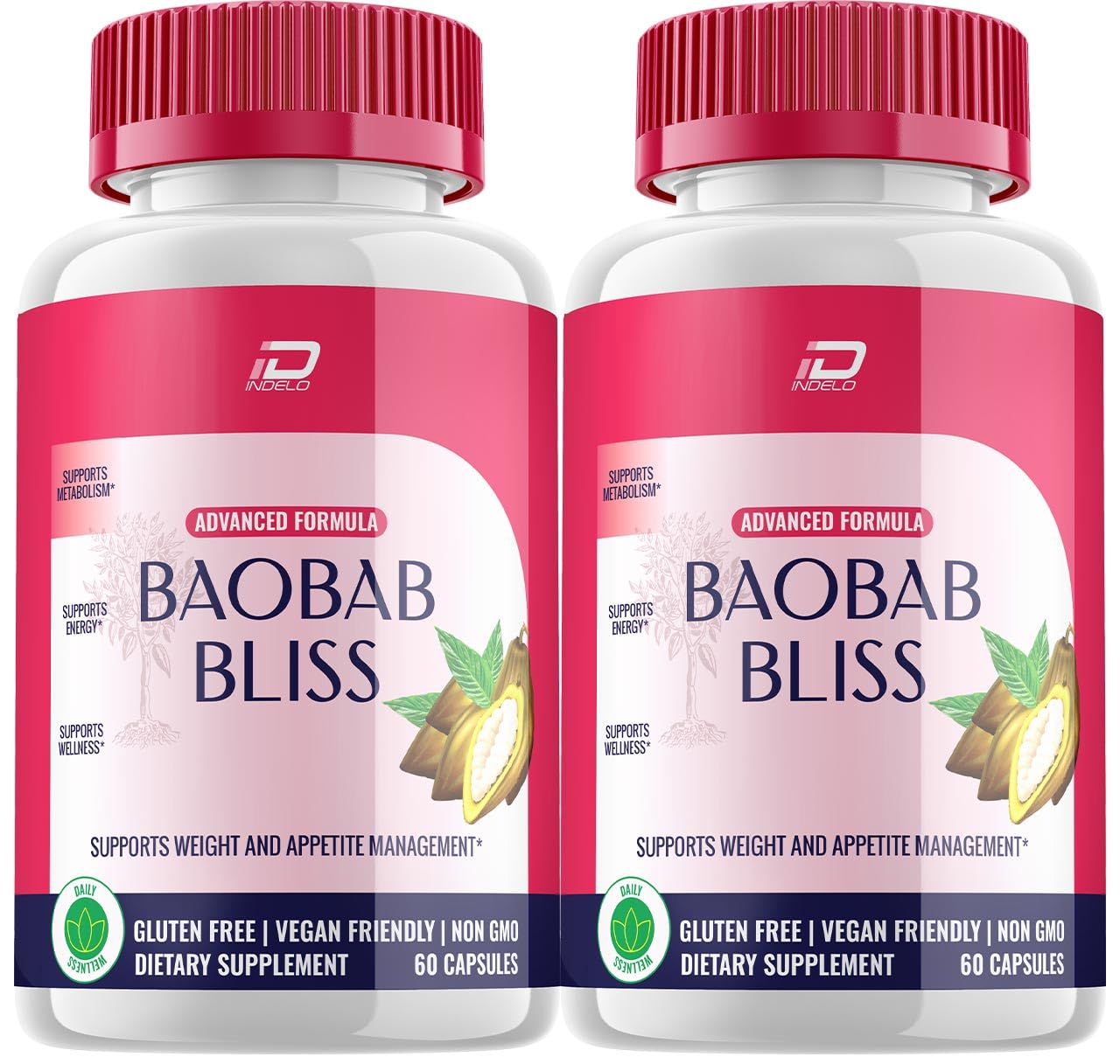 Indelo Baobab Bliss Keto Capsules, 120 Capsules