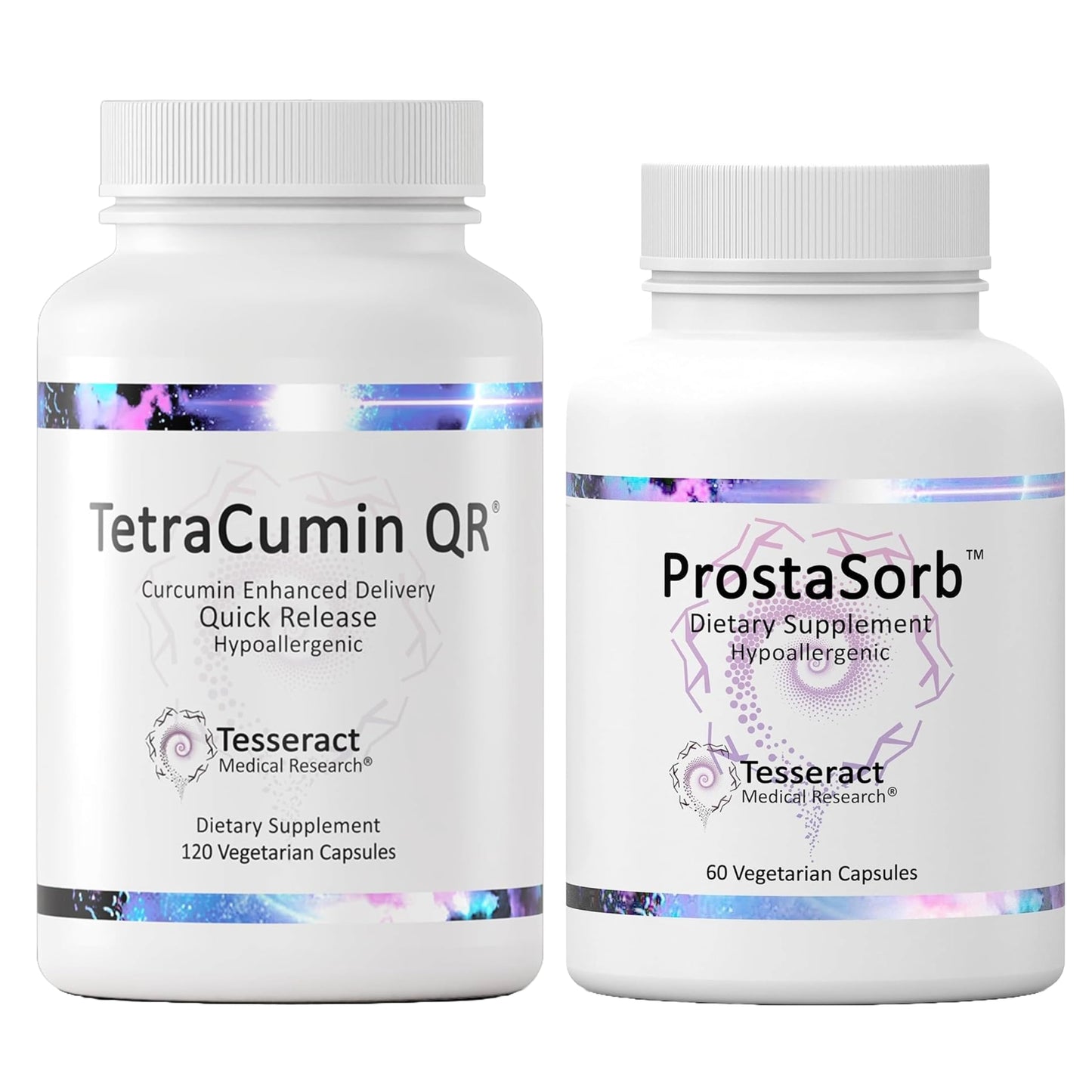 Tesseract Medical Research Men's Advanced Prostate and Repair Bundle Turmeric Curcumin Joint Support & Saw Palmetto Prostate Supplement, Capsule 1