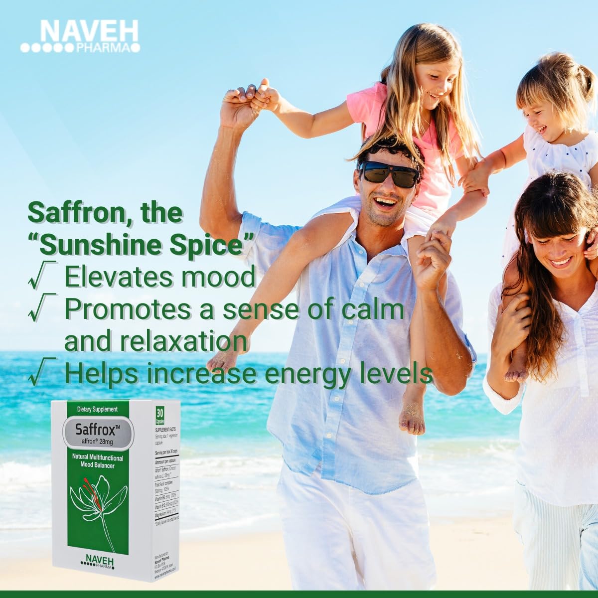 NAVEH PHARMA Saffrox Mood Support Saffron Supplement Capsule 30 Capsules