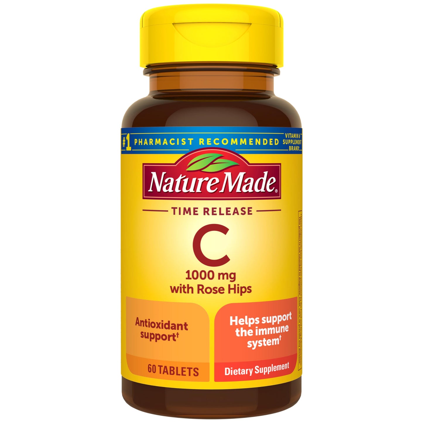 Nature Made Vitamin C 1000mg with Rose Hips Time Release Tablets, 60 Tablets