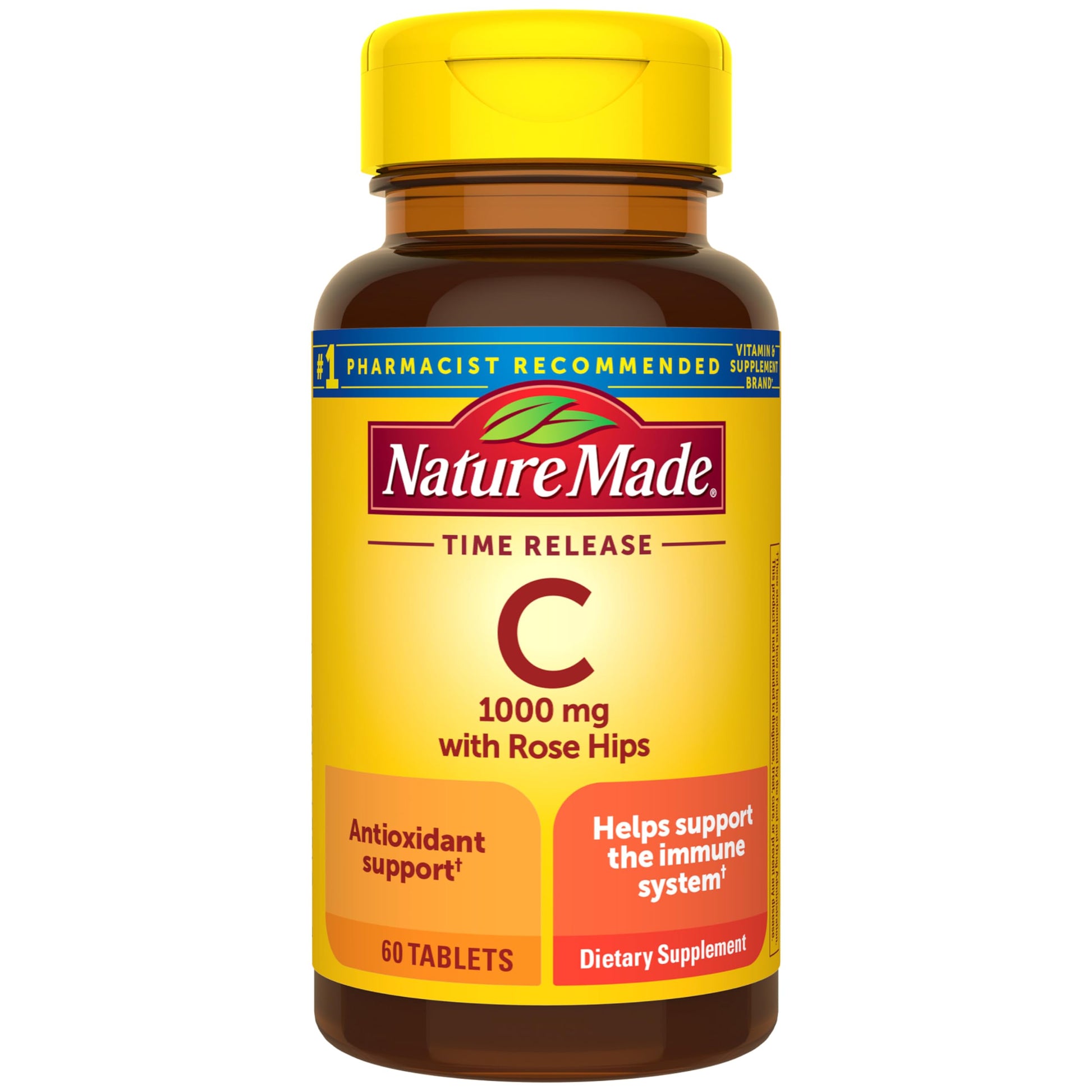 Nature Made Vitamin C 1000mg with Rose Hips Time Release Tablets, 60 Tablets