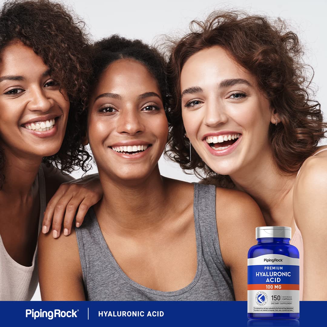 Piping Rock Hyaluronic Acid Supplement 100mg, 150 Capsules
