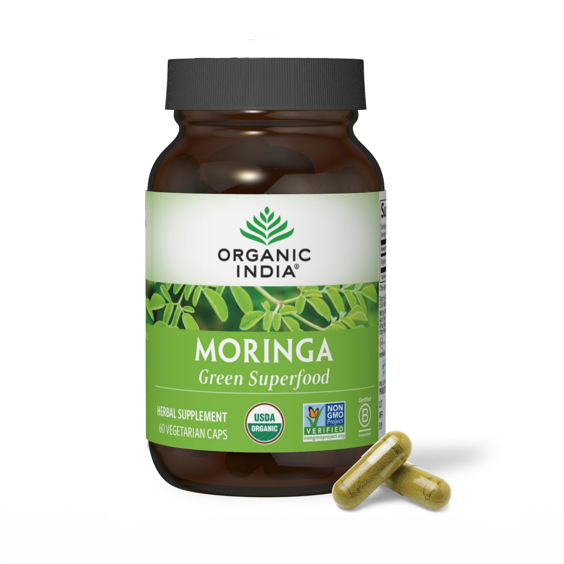 Organic India Moringa Capsules, 60 Count