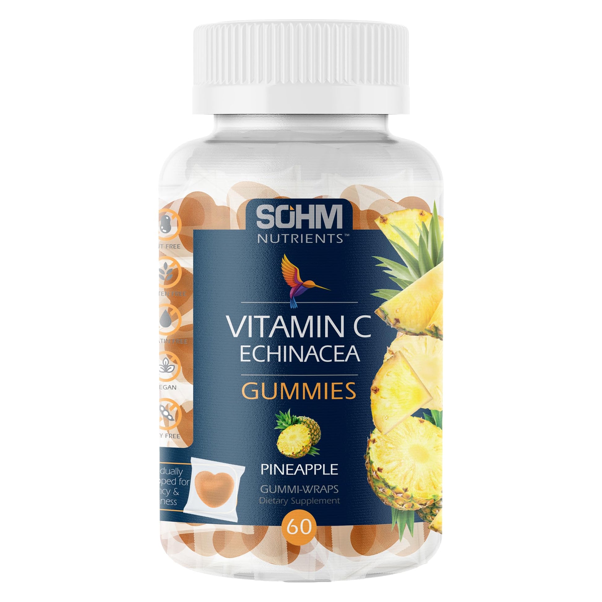 SOHM Vitamin C 60000mcg + Echinacea 10000mcg Gummies, 60 Count