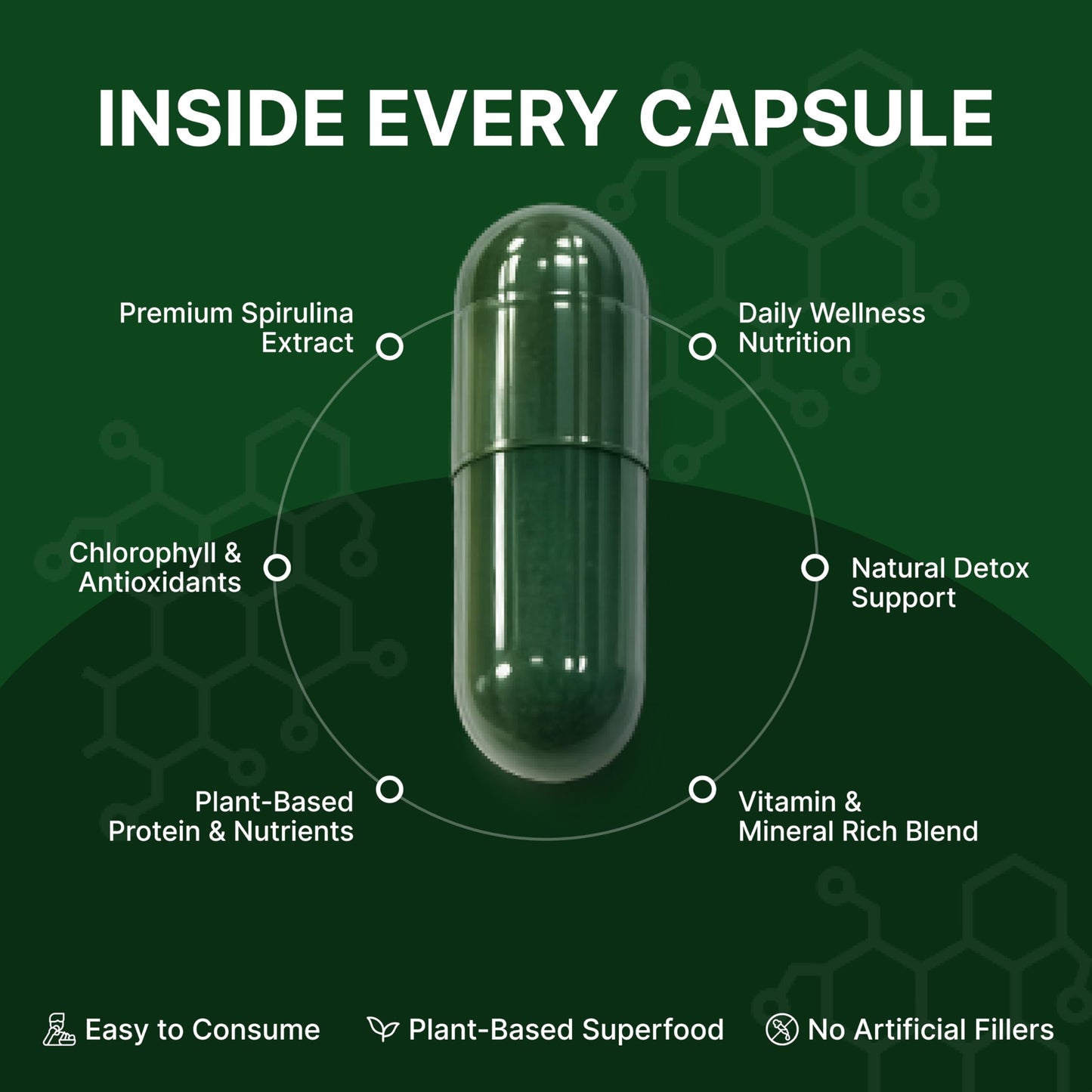 ORIBITE Spirulina 1000mg Capsule 1 Count