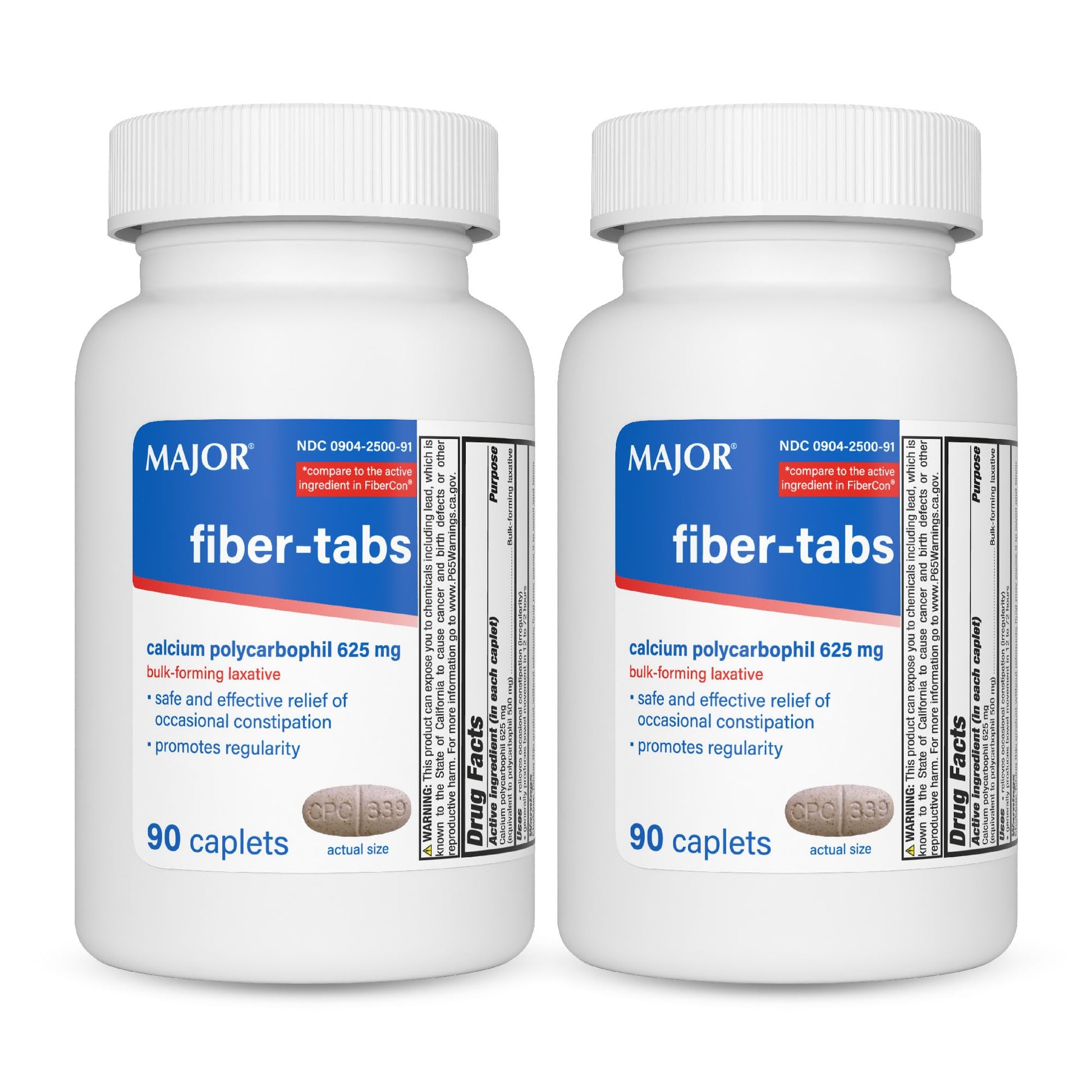 MAJOR Fiber-Tabs 625 mg Tablets, 180 Tablets