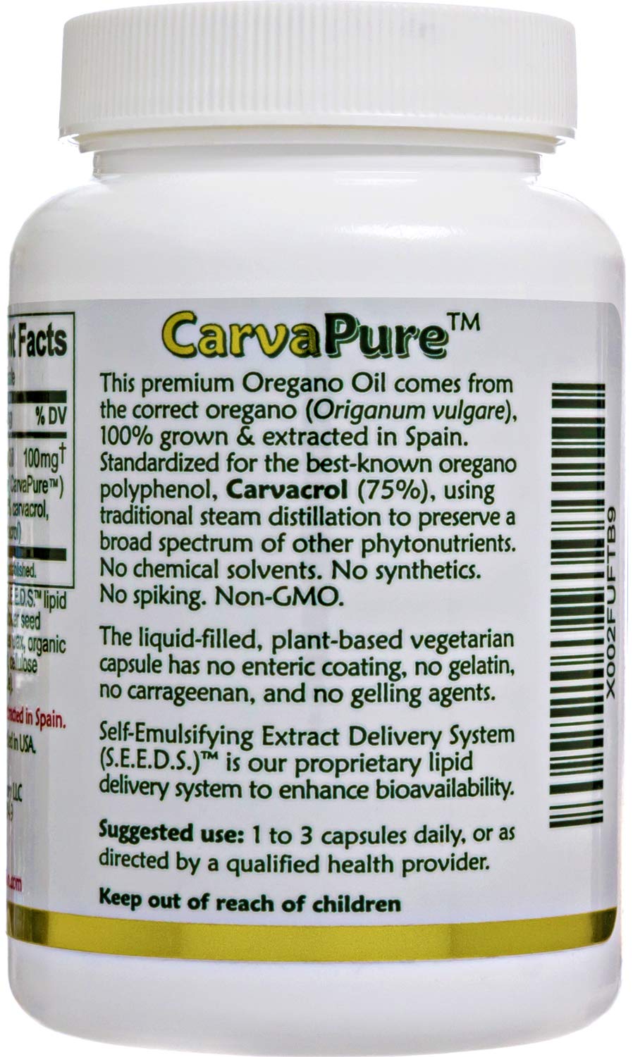 Island Nutrition Oregano Oil Capsules 90 Count