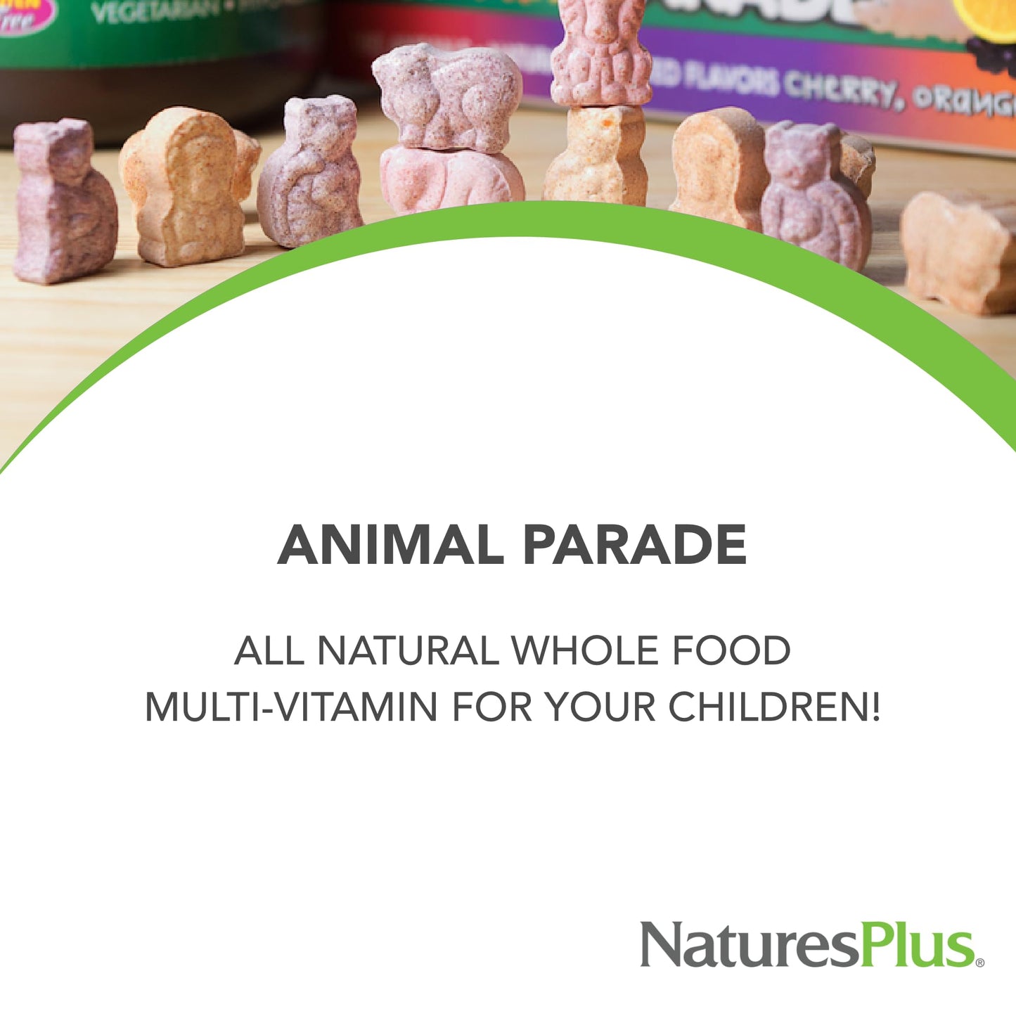 NaturesPlus Animal Parade Tummy Zyme Children's Chewable Tablets, 90 Count