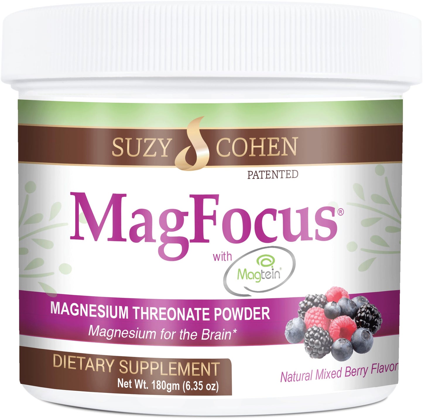 Script Essentials MagFocus Magnesium L-Threonate with Magtein (Mixed Berry) Plus Magnesium Glycinate for Wellness, Focus, and Cognition Powder 5.29 Ounce