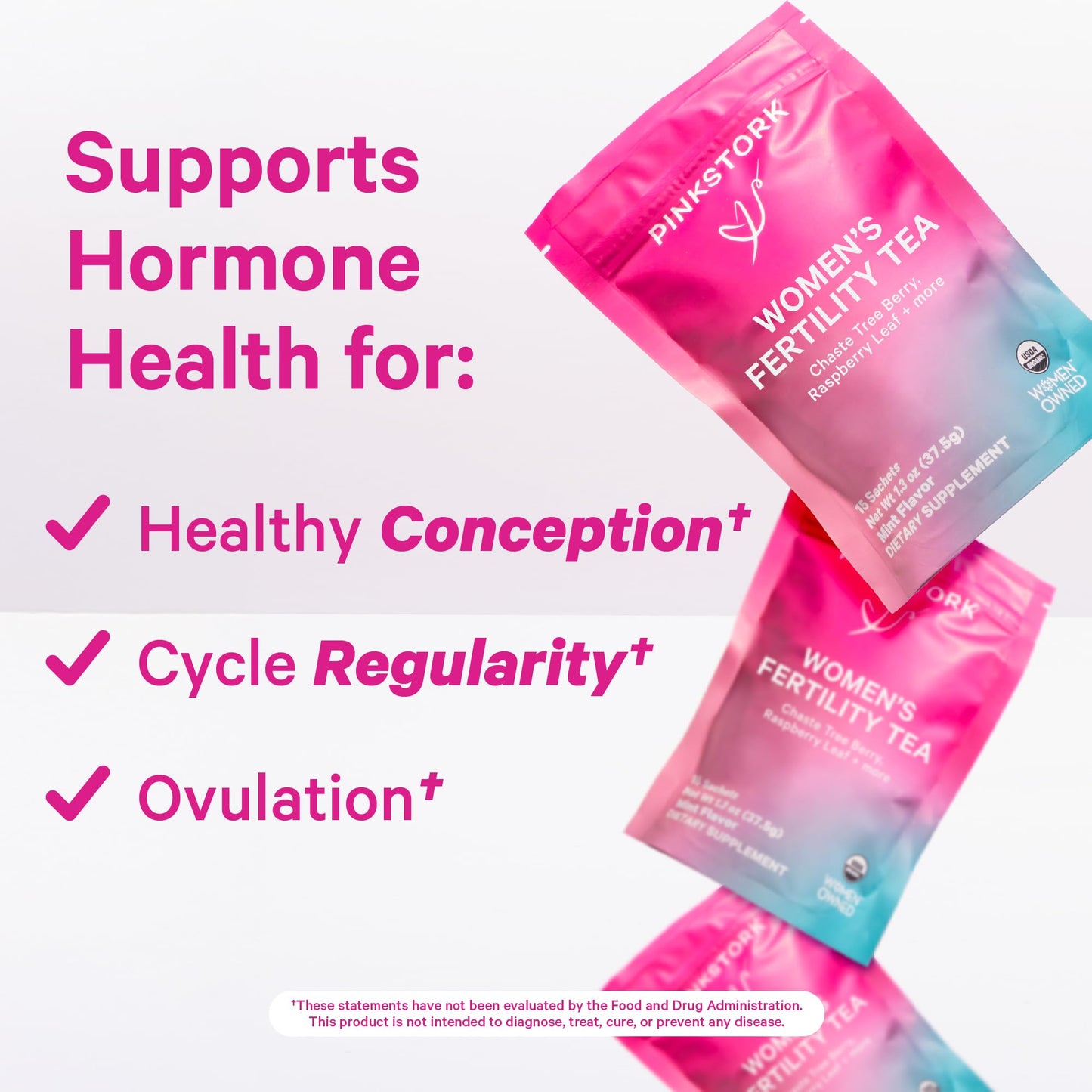 Pink Stork Fertility Bundle for Women Prenatal Vitamin Capsules 1 Count