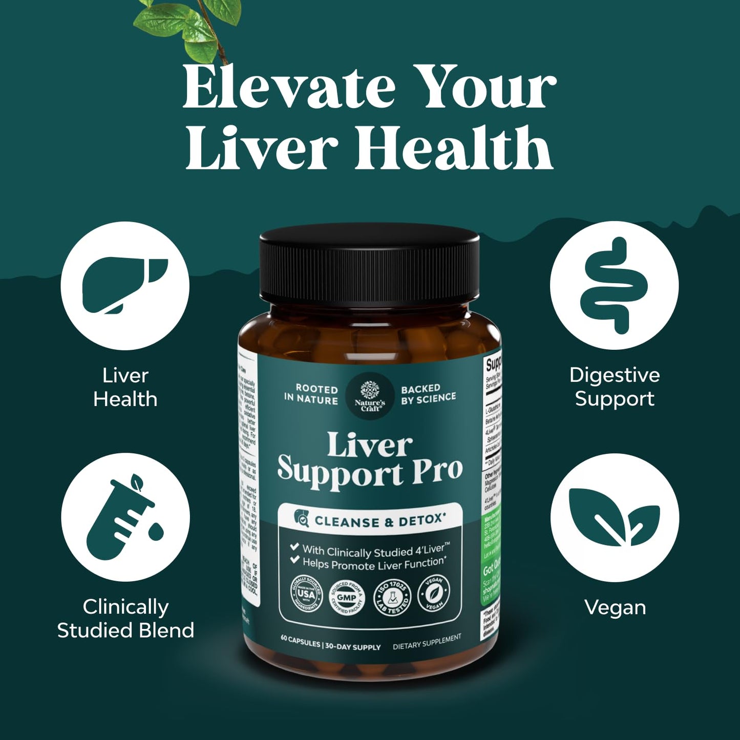 Natures Craft Pro Liver Support Supplement Capsules 120