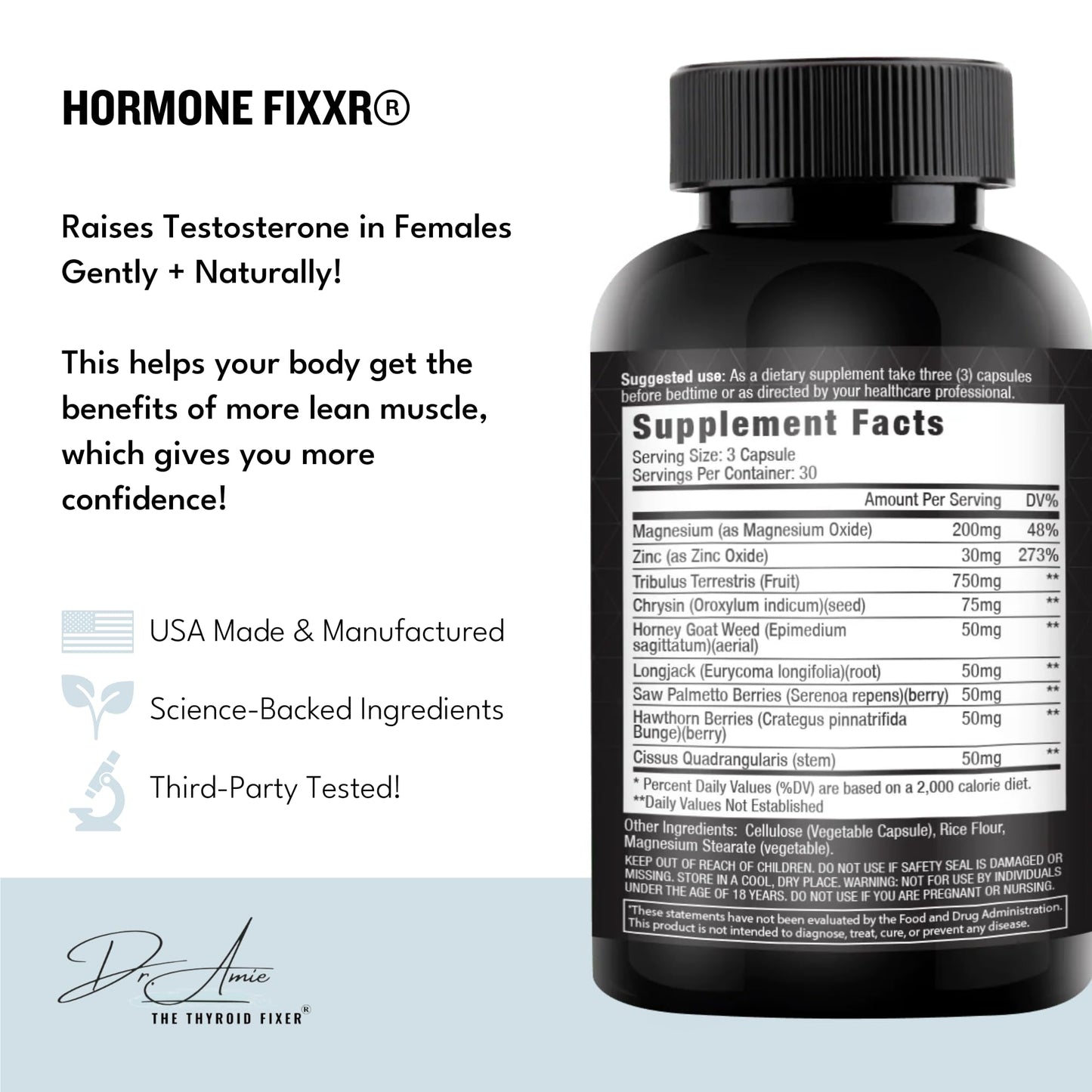 Fixxr Hormone Support by Dr. Amie Capsules, 90 Count