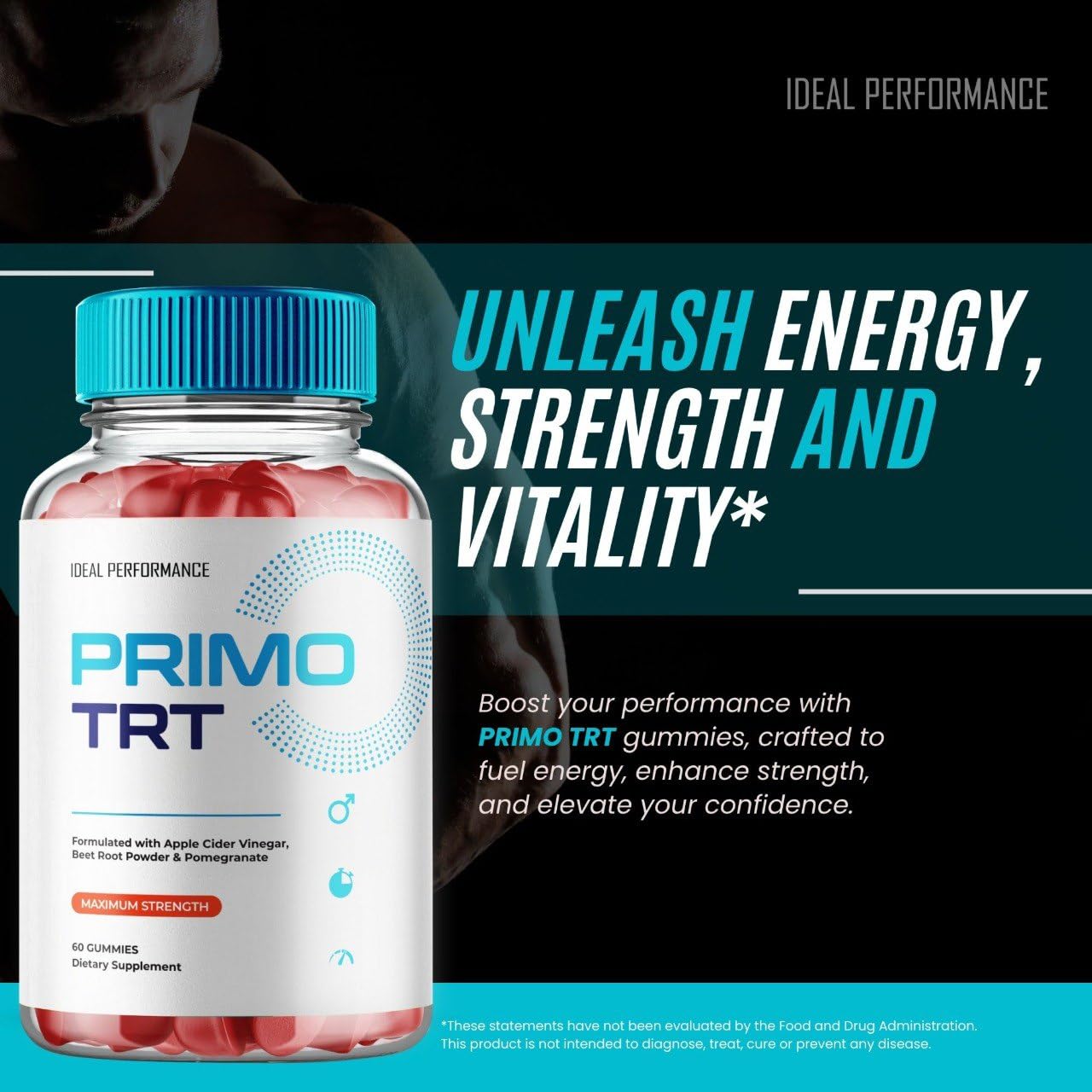 IDEAL PERFORMANCE Primo TRT Gummies Gummy 60 Count