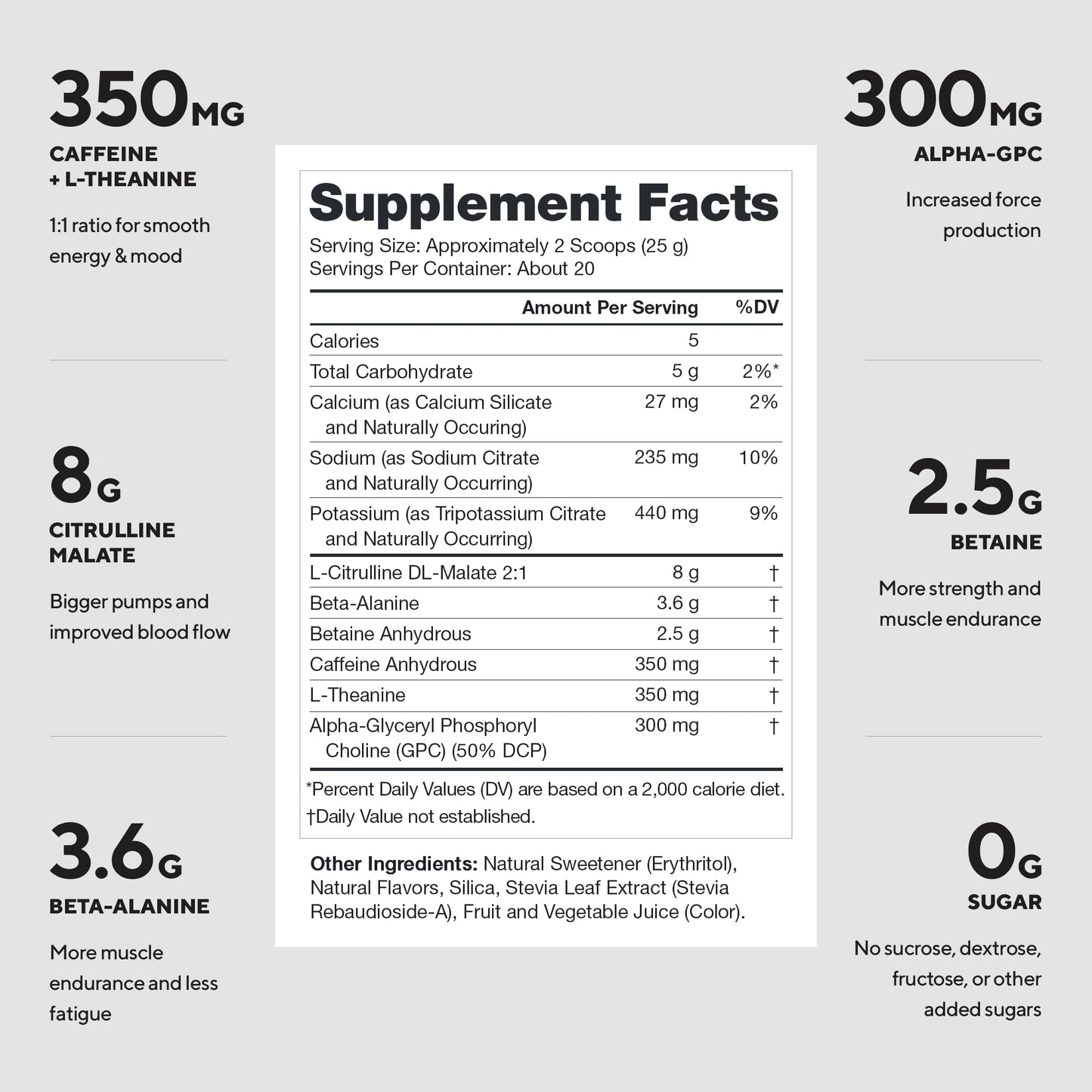 LEGION Pulse Pre Workout Supplement Powder 17.2