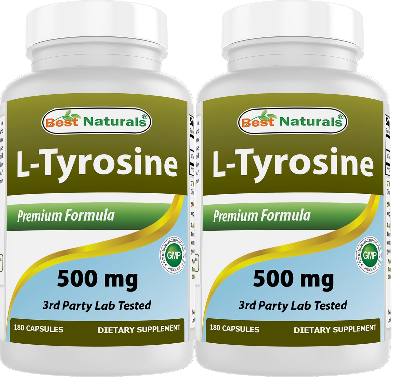 Best Naturals L-Tyrosine 500 mg Capsules, 360 Capsules