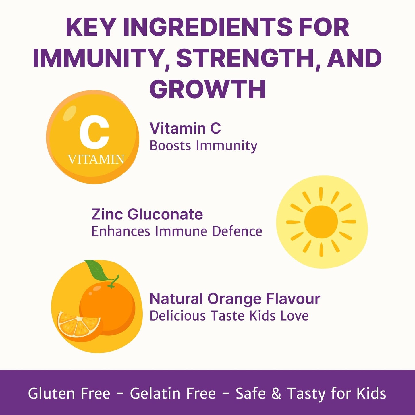 HealthBest Kidbest Vitamin C + Zinc Gummies for Kids 30 Gummies