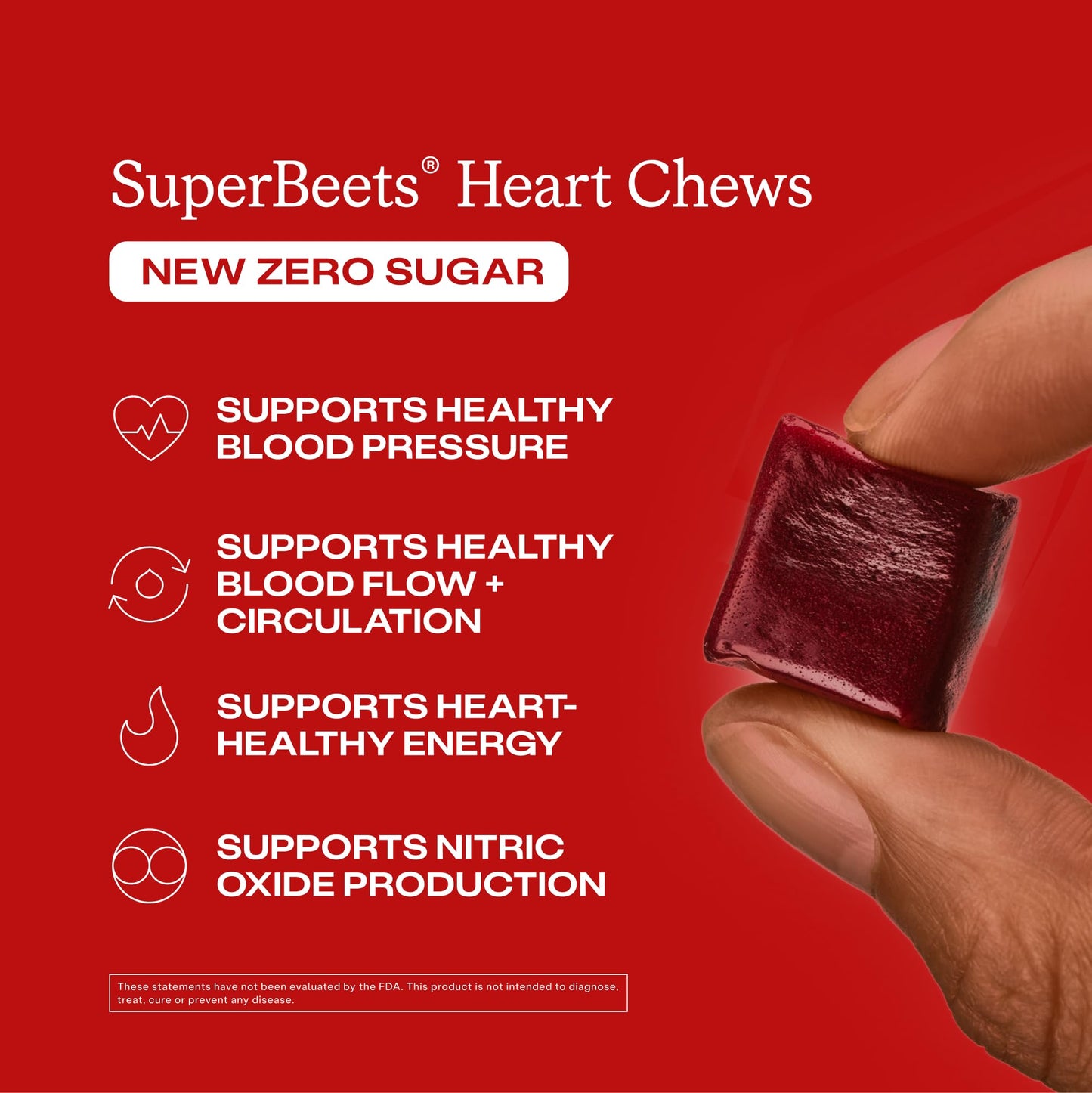 HumanN SuperBeets Heart Chews Beet Root Supplement 180 Count