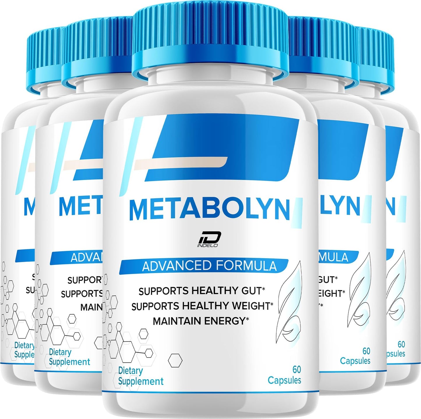 Indelo Metabolyn Digestive Support Gut Wellness Capsules, 300 Capsules