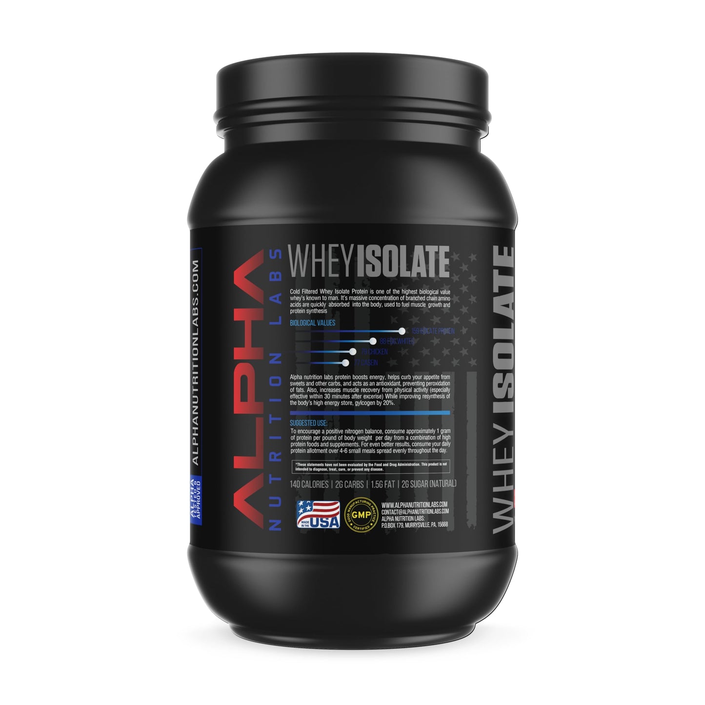 Alpha Nutrition Labs Whey Isolate Protein Powder 32 Servings