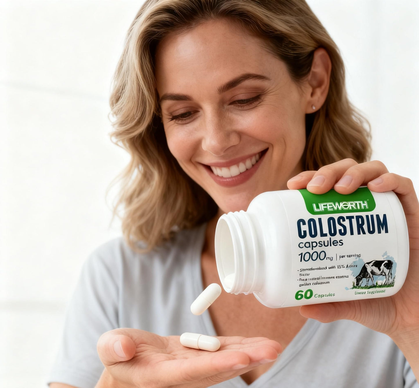 LIFEWORTH Pasture-Raised Colostrum Capsule, 1 Count