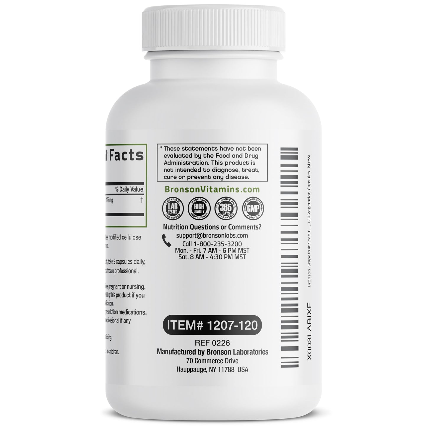 Bronson Grapefruit Seed Extract Capsules 120