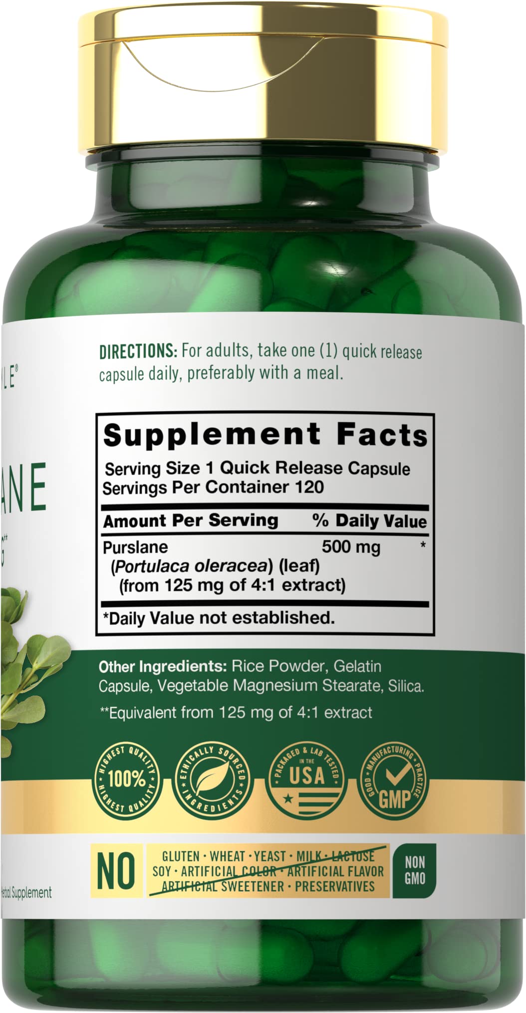 Carlyle Purslane Capsules 120 Count