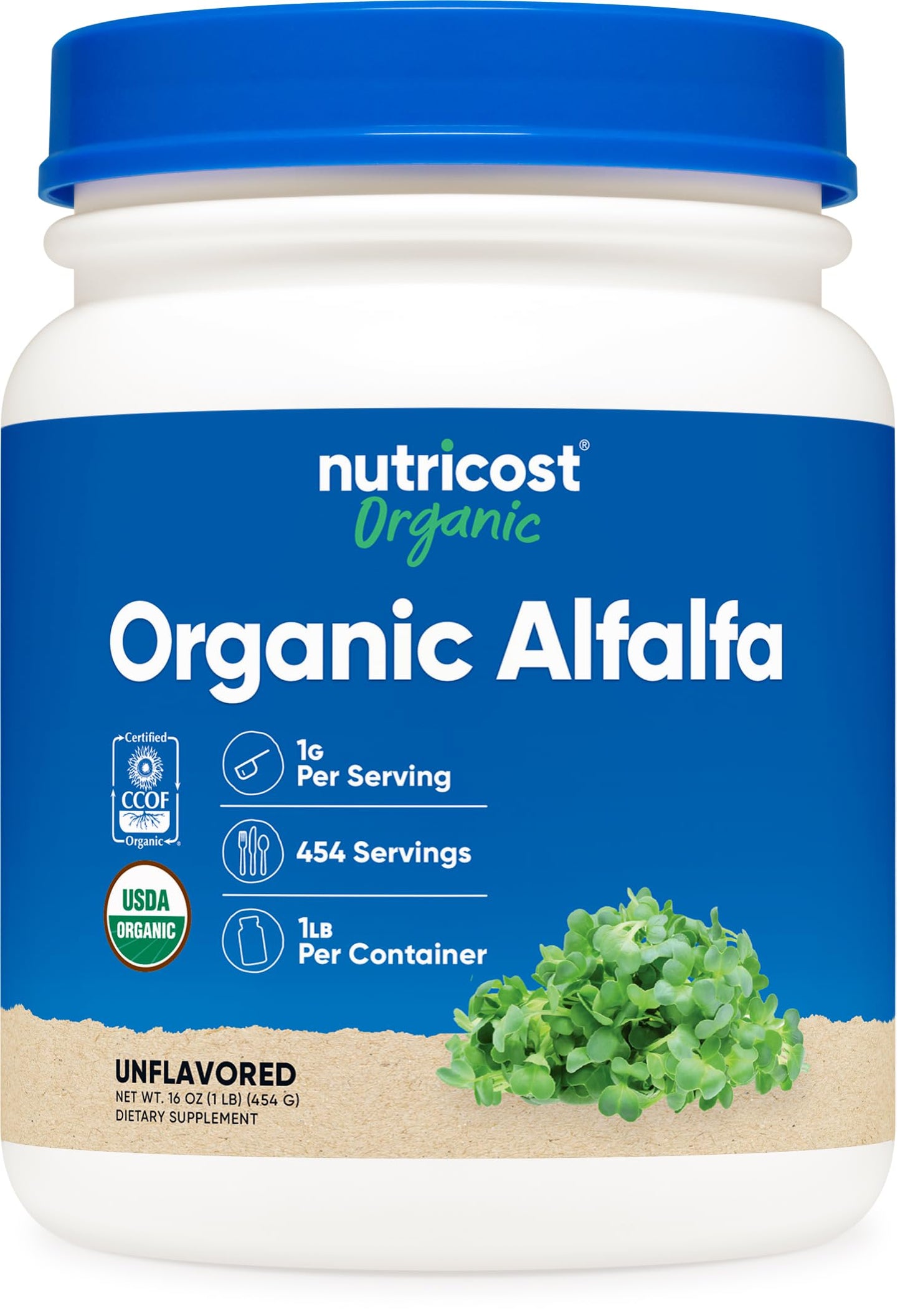 Nutricost Organic Alfalfa Powder 16 Ounce