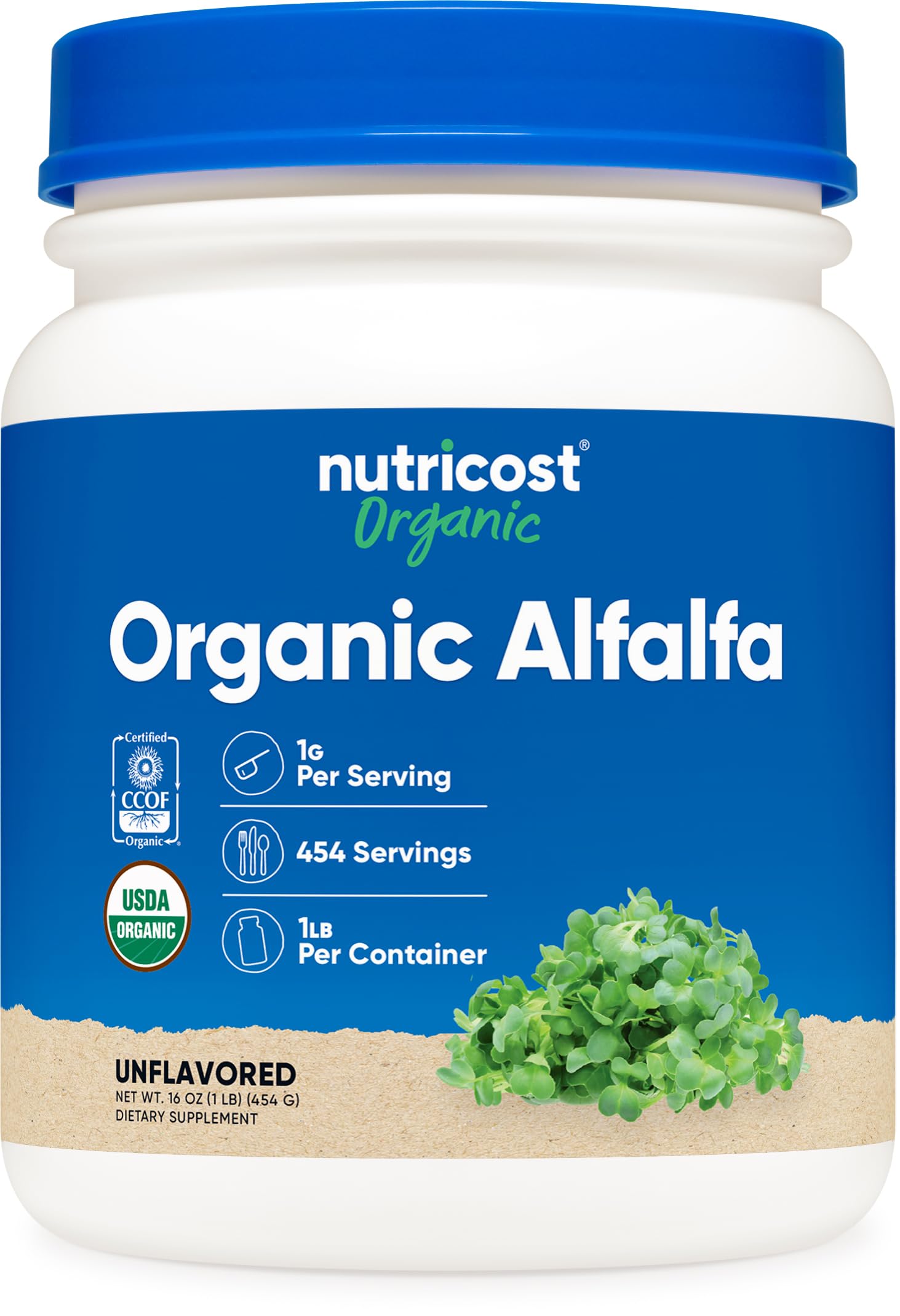 Nutricost Organic Alfalfa Powder 16 Ounce