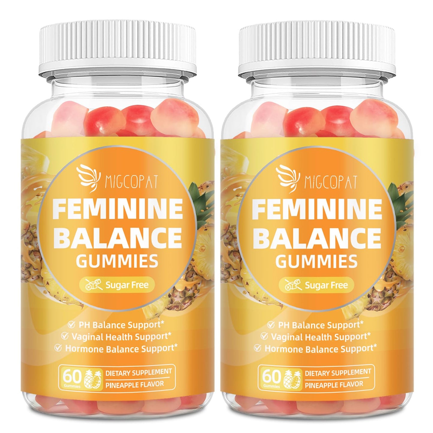 Migcopat Premium Feminine Balance Gummies, 120 Gummies