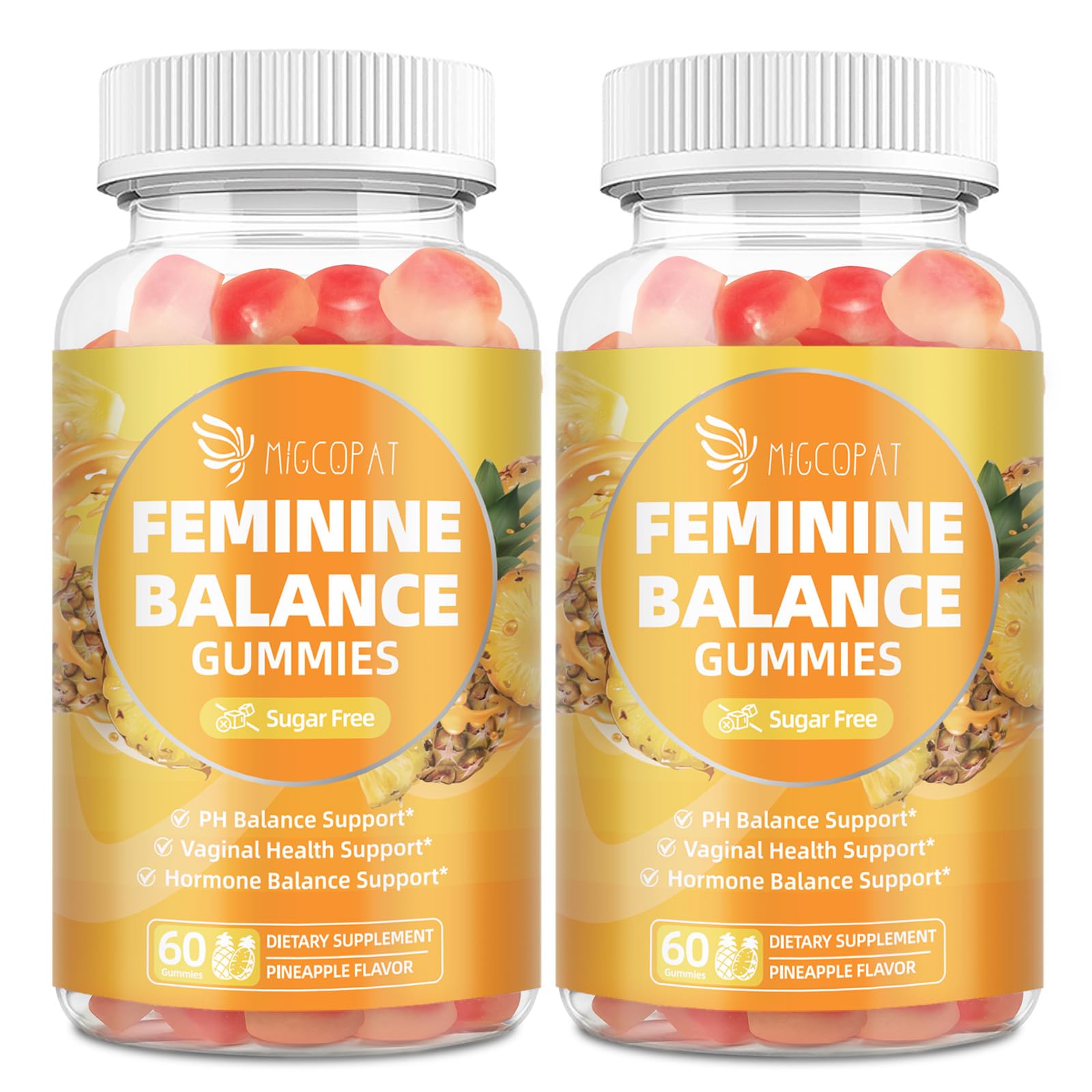 Migcopat Premium Feminine Balance Gummies, 120 Gummies